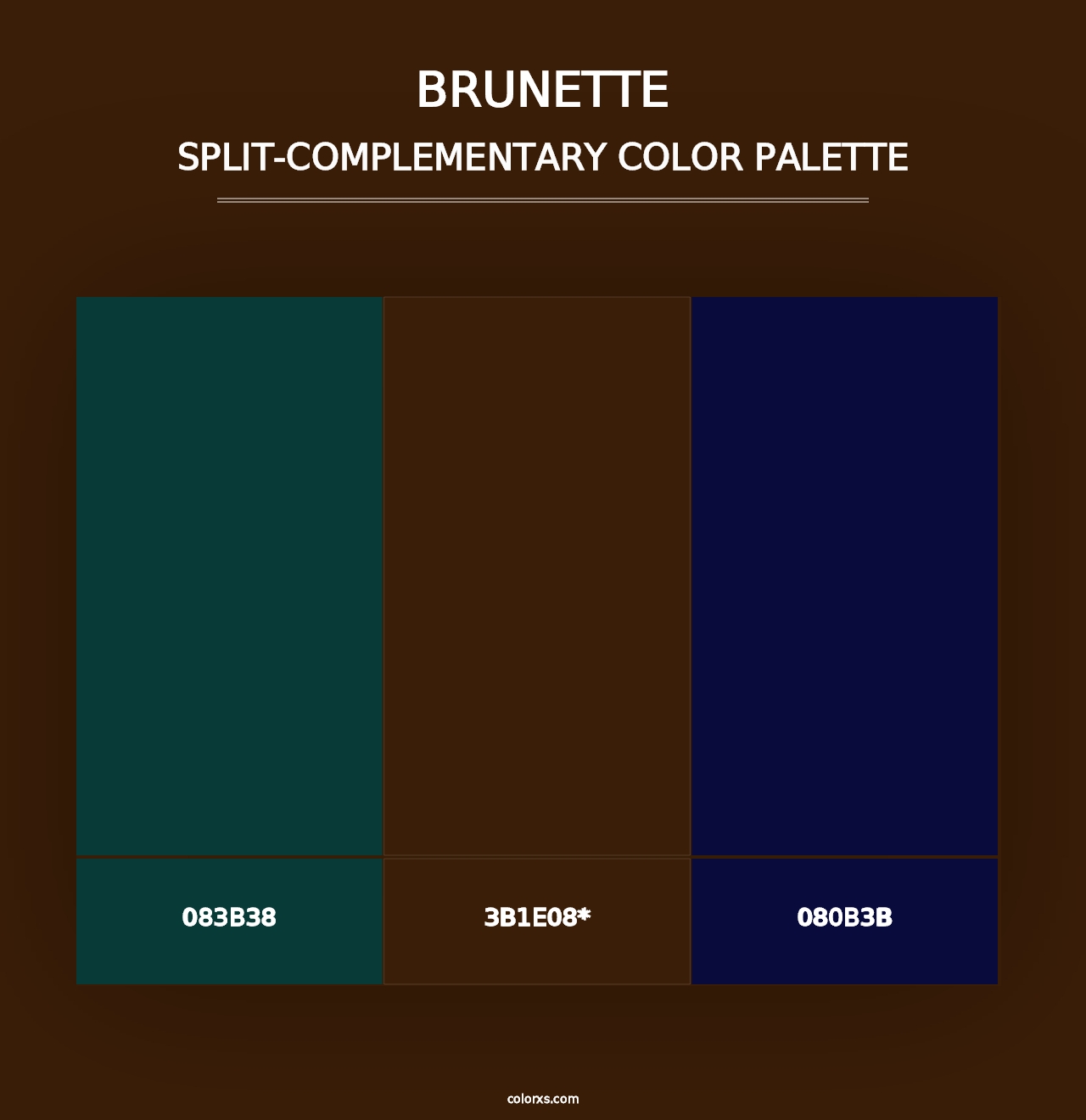 Brunette - Split-Complementary Color Palette