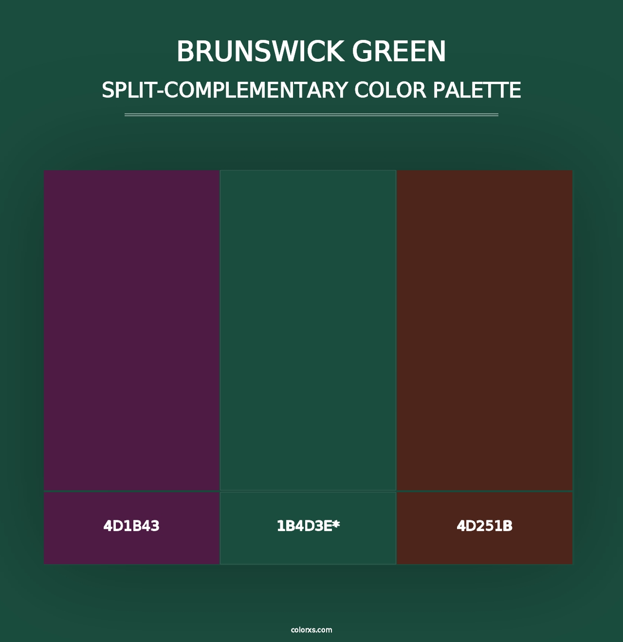 Brunswick Green - Split-Complementary Color Palette