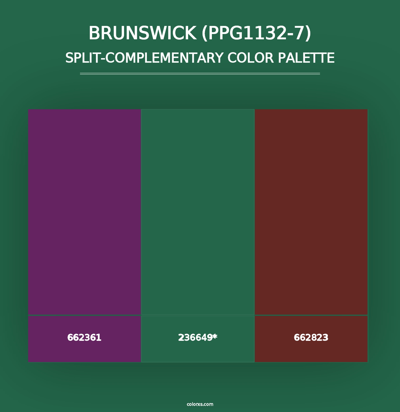 Brunswick (PPG1132-7) - Split-Complementary Color Palette