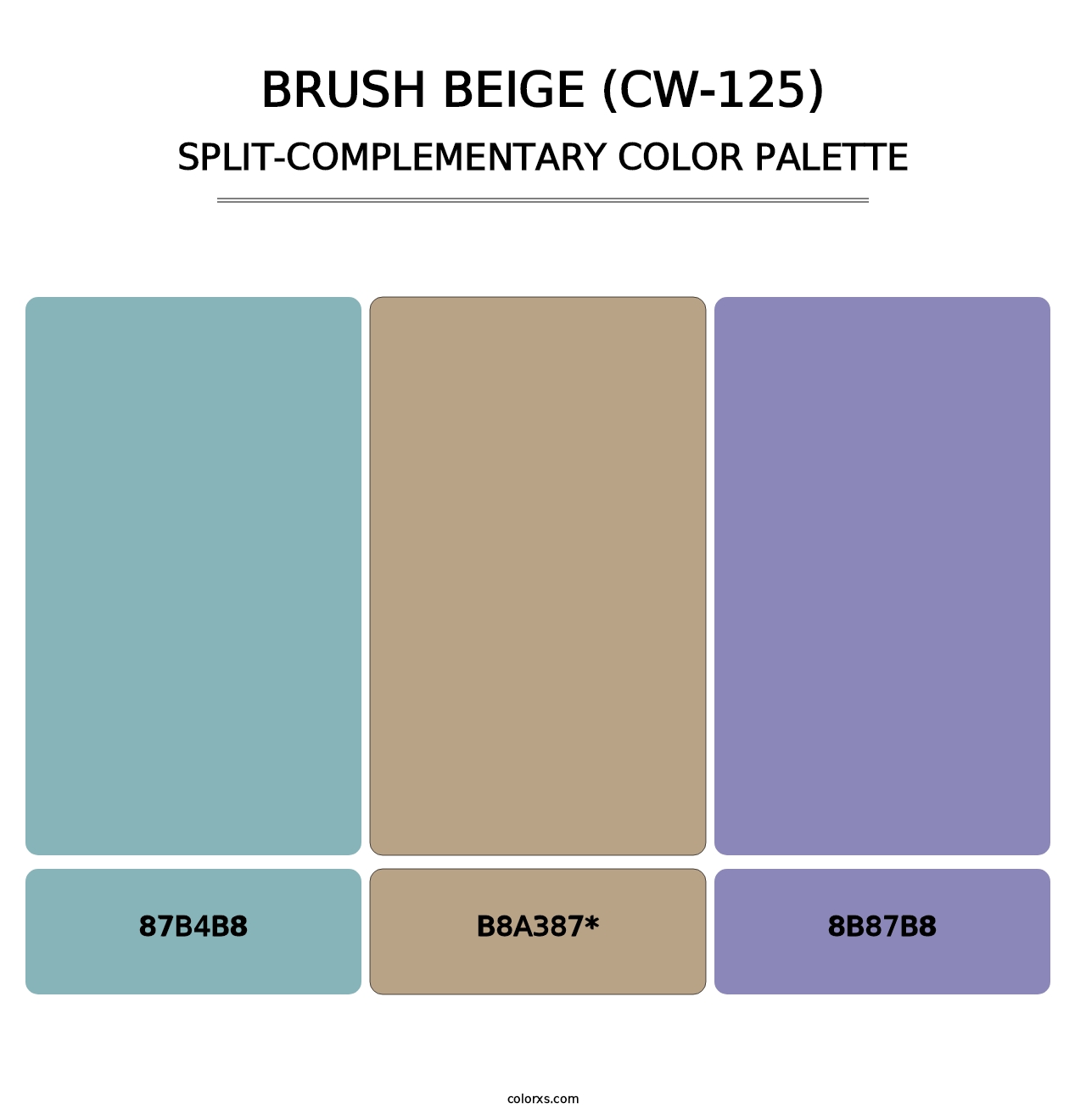 Brush Beige (CW-125) - Split-Complementary Color Palette