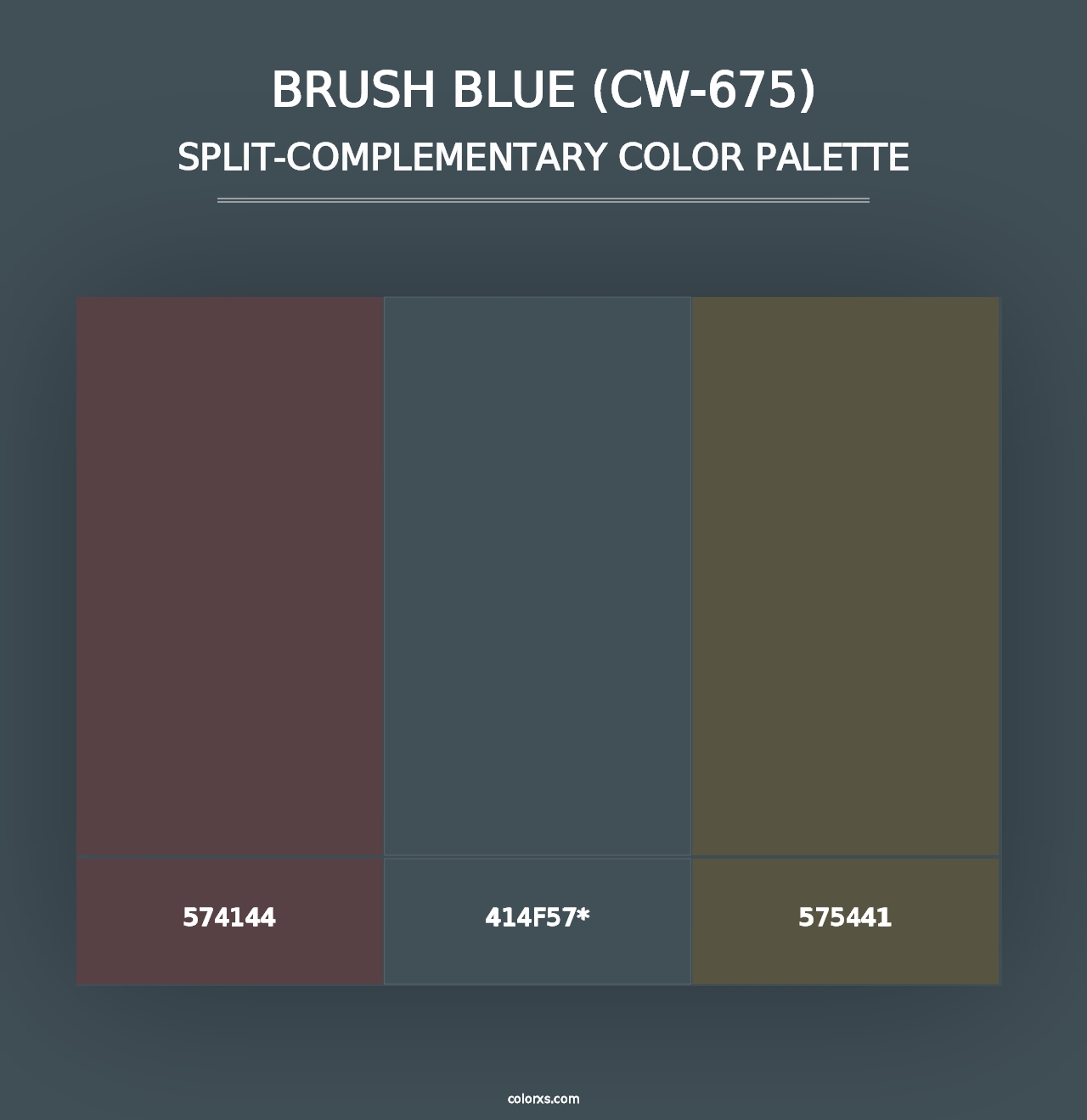 Brush Blue (CW-675) - Split-Complementary Color Palette