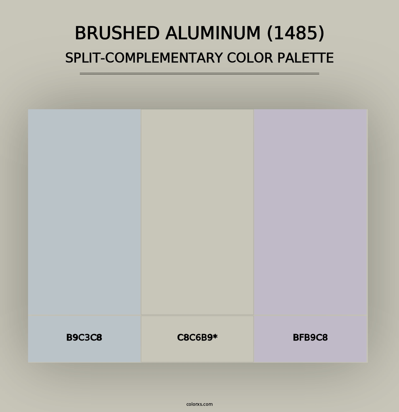 Brushed Aluminum (1485) - Split-Complementary Color Palette