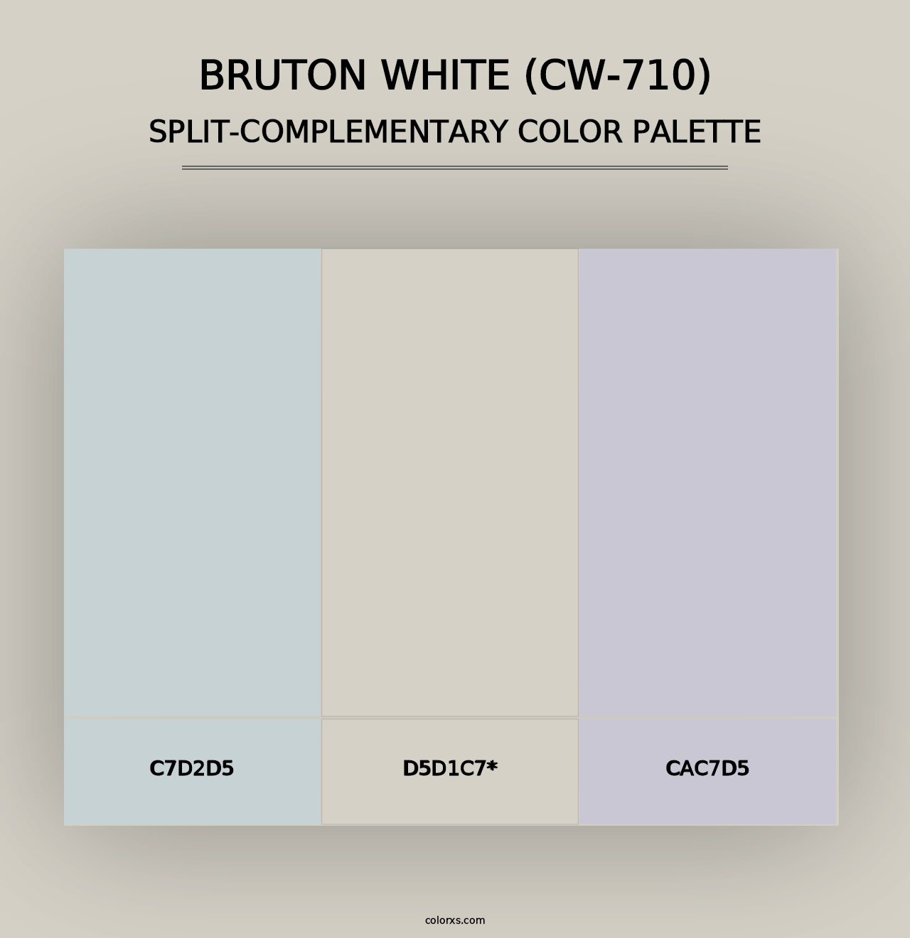 Bruton White (CW-710) - Split-Complementary Color Palette