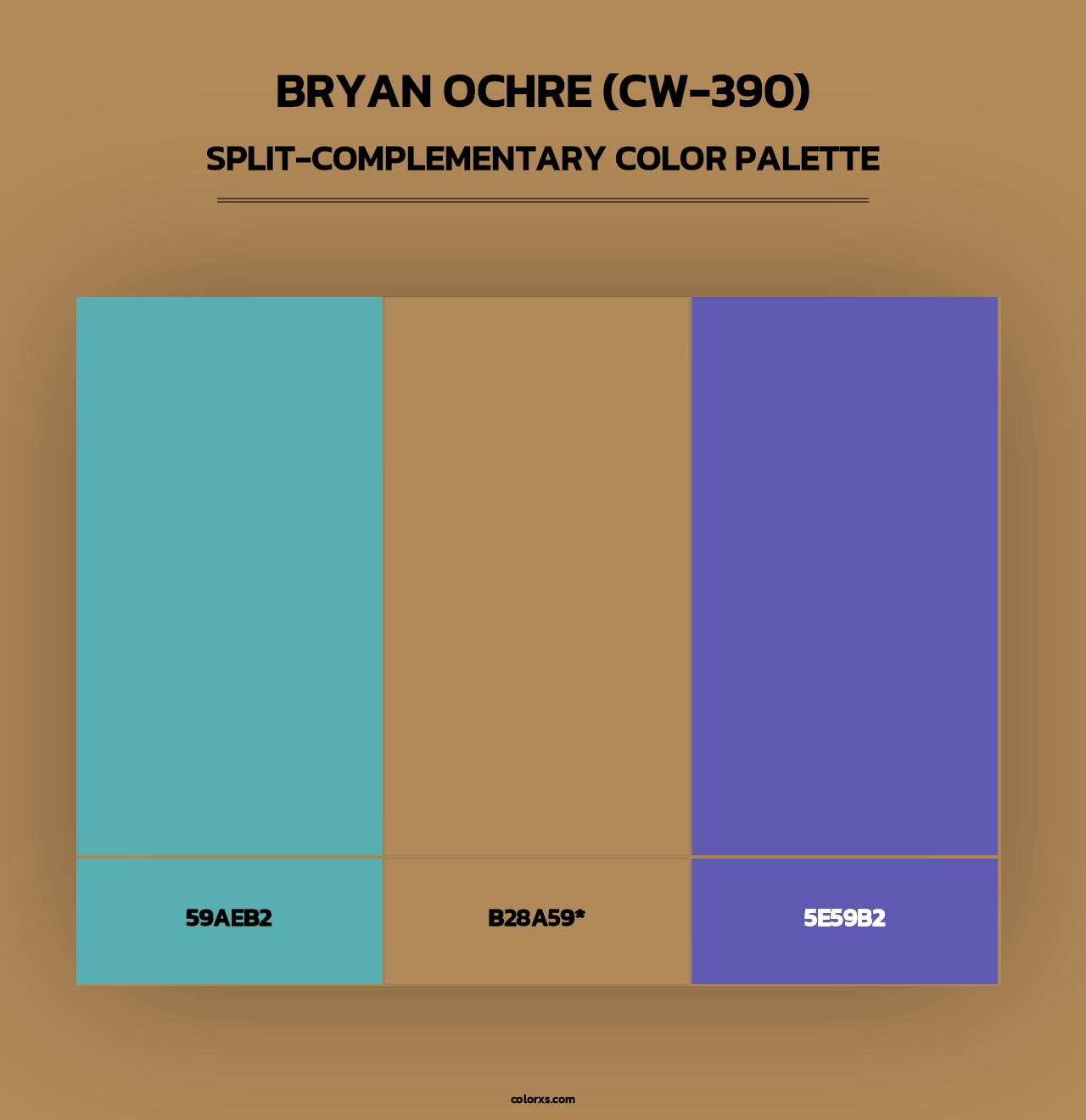 Bryan Ochre (CW-390) - Split-Complementary Color Palette