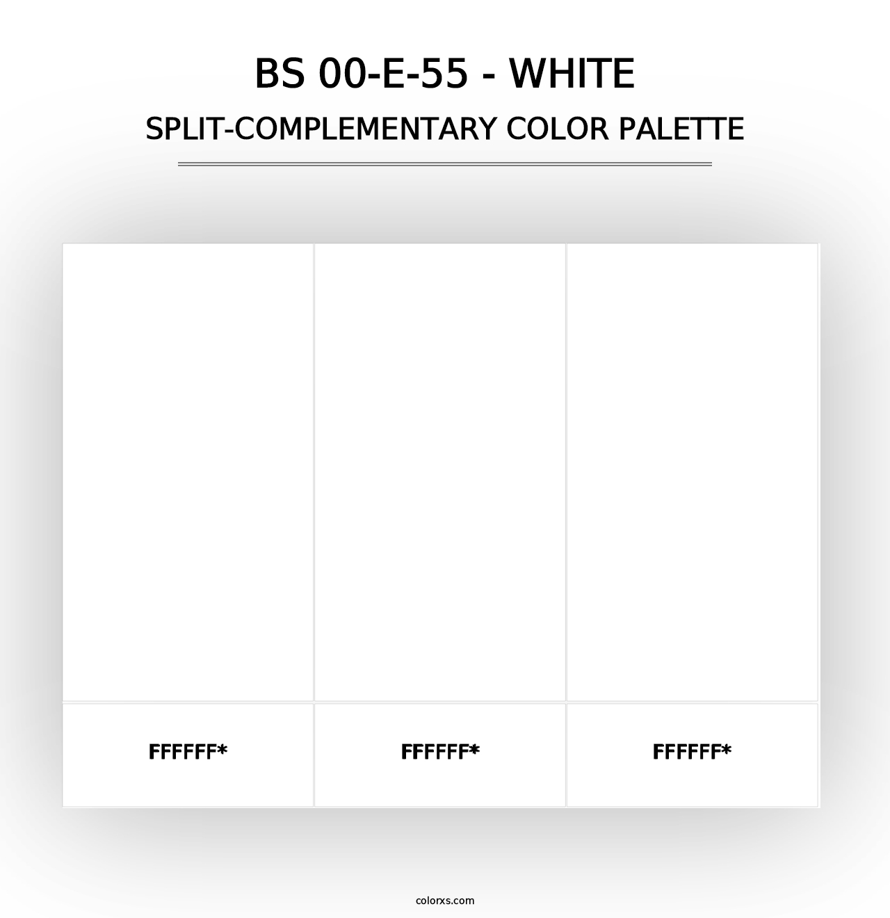 BS 00-E-55 - White - Split-Complementary Color Palette