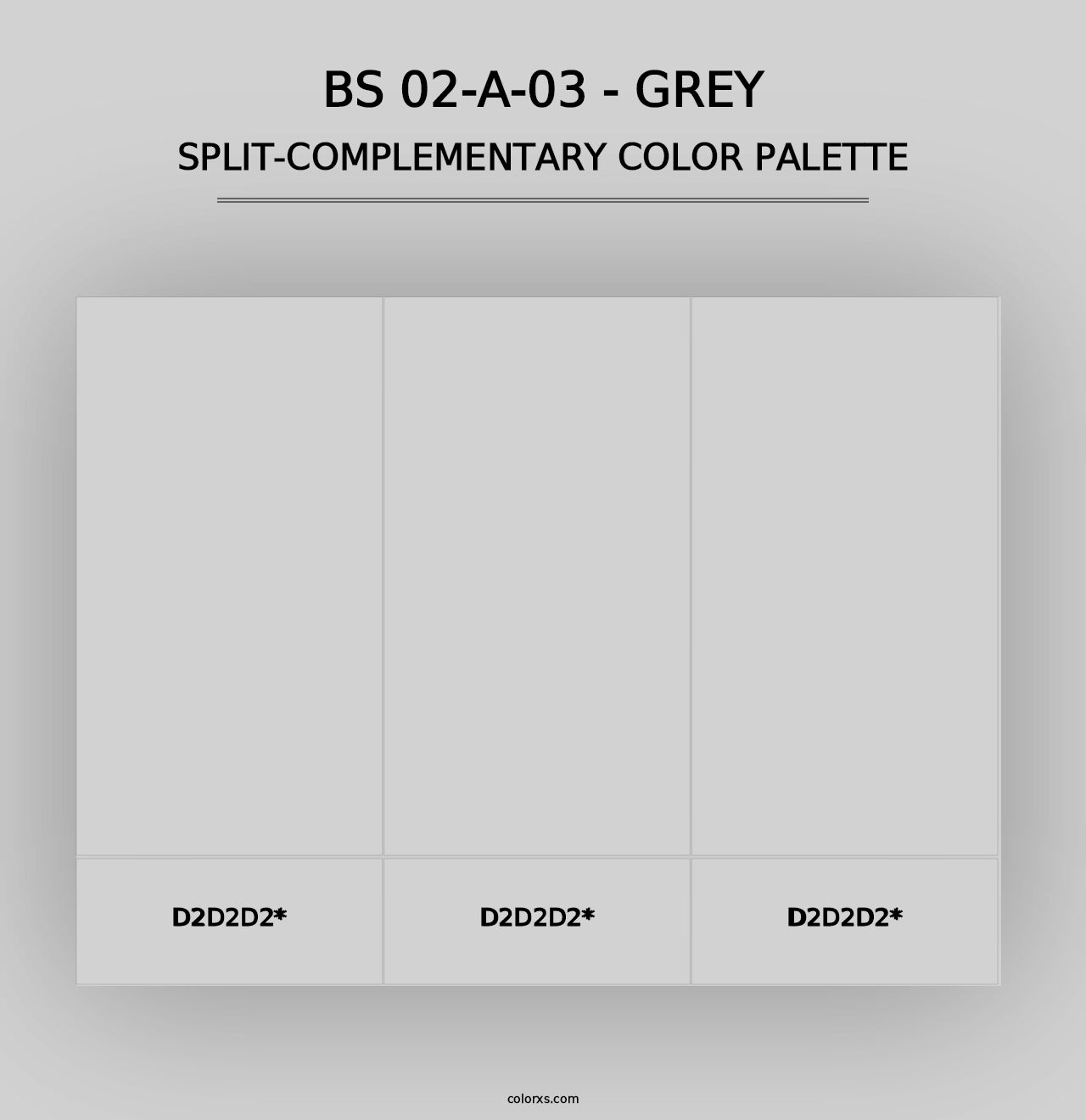 BS 02-A-03 - Grey - Split-Complementary Color Palette