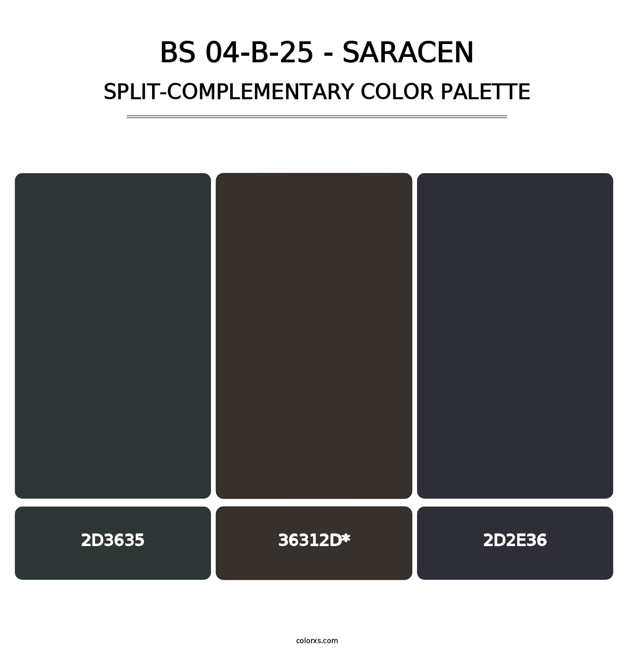 BS 04-B-25 - Saracen - Split-Complementary Color Palette