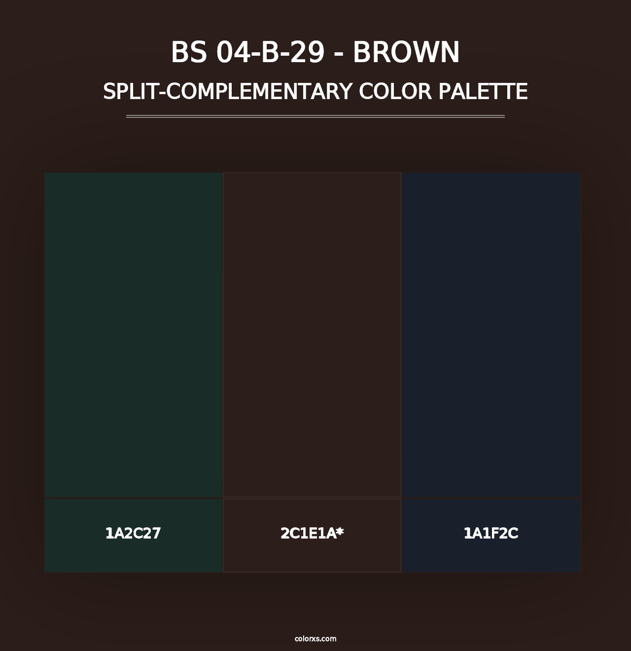 BS 04-B-29 - Brown - Split-Complementary Color Palette