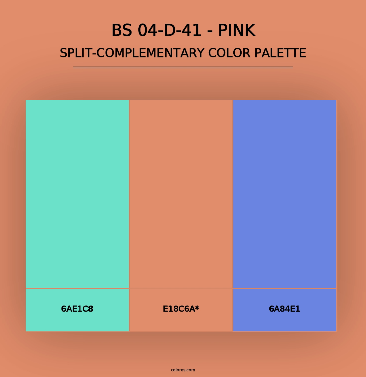 BS 04-D-41 - Pink - Split-Complementary Color Palette