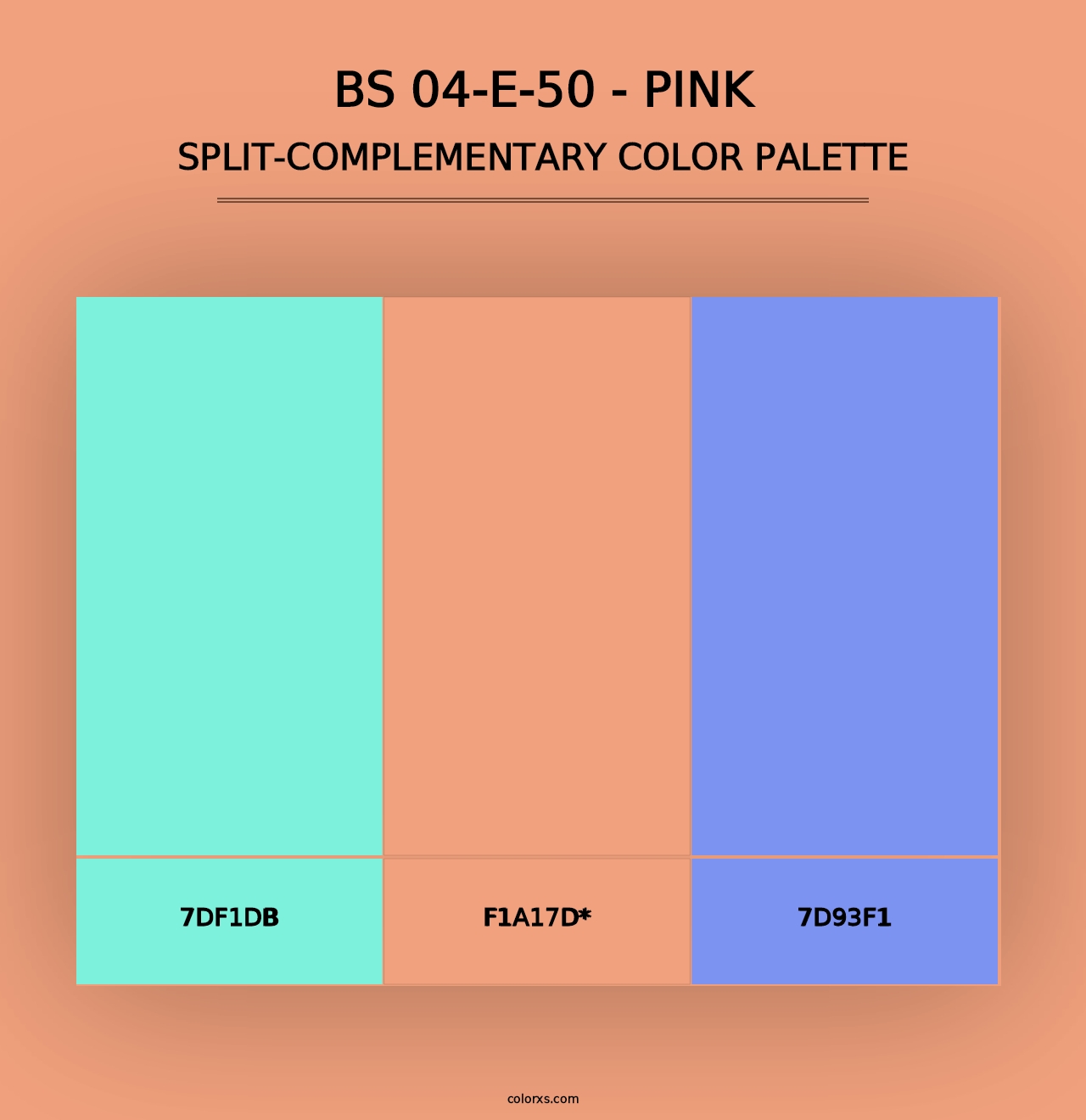 BS 04-E-50 - Pink - Split-Complementary Color Palette