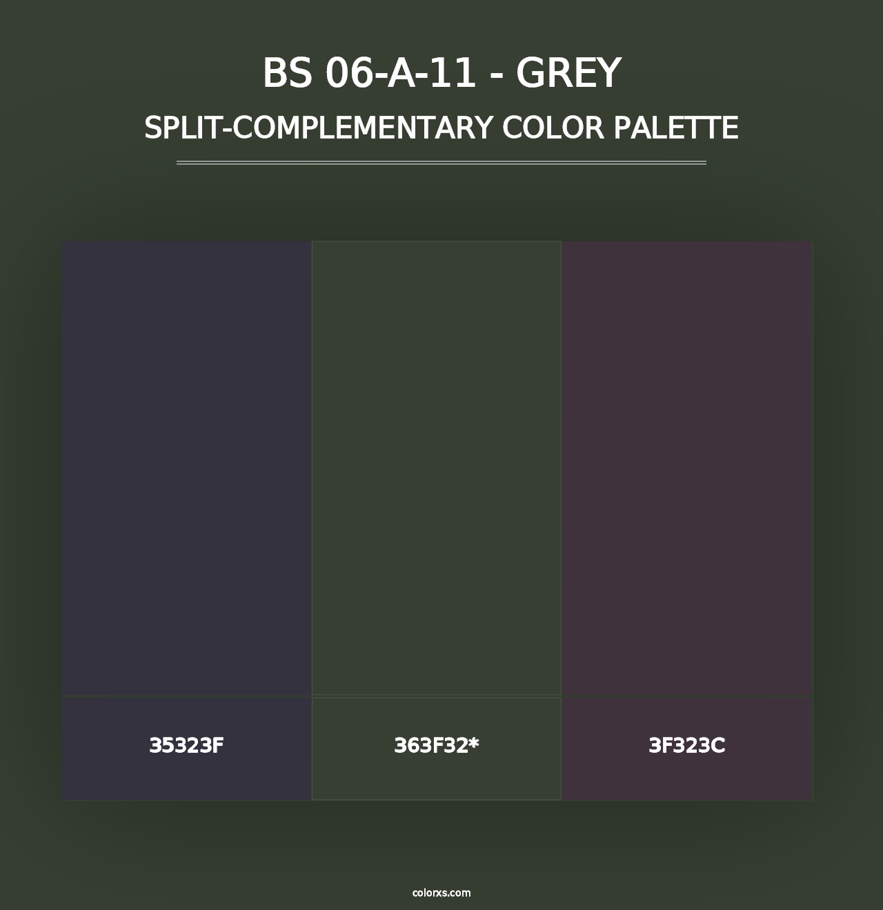 BS 06-A-11 - Grey - Split-Complementary Color Palette