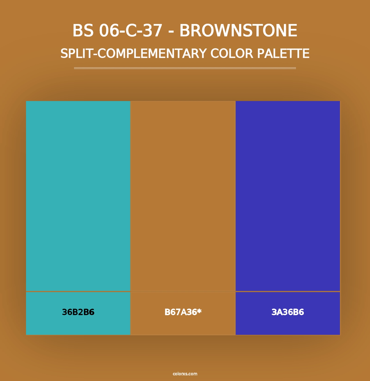 BS 06-C-37 - Brownstone - Split-Complementary Color Palette