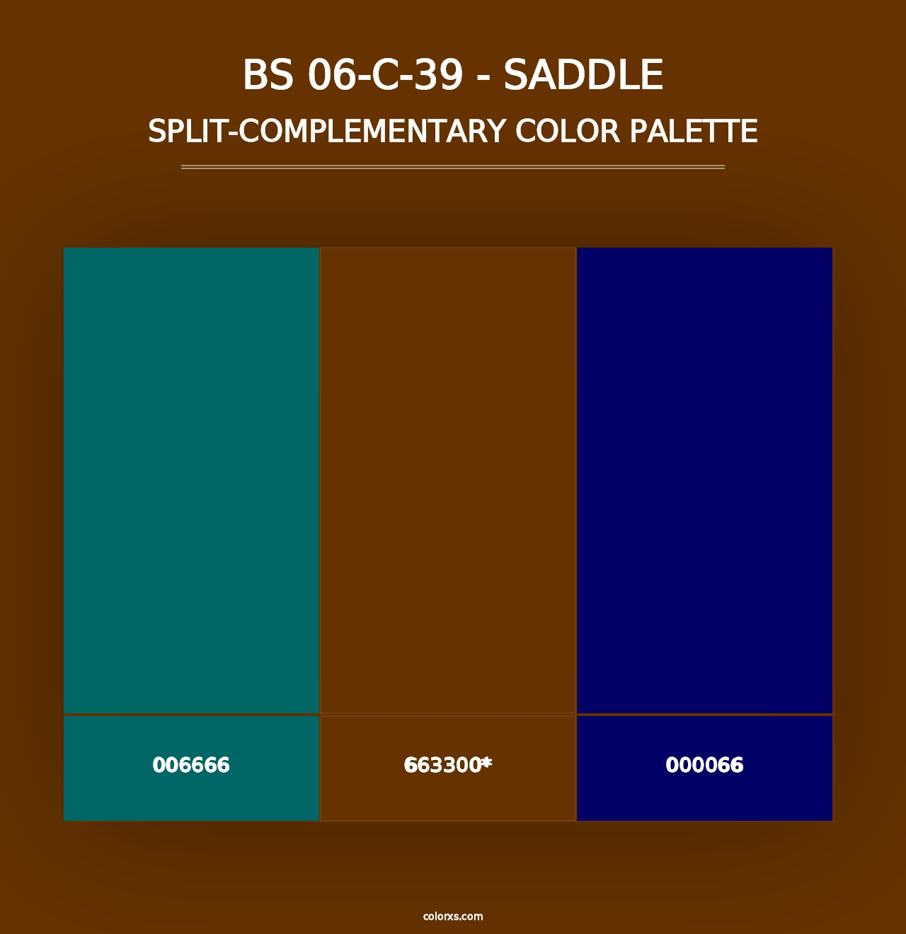 BS 06-C-39 - Saddle - Split-Complementary Color Palette