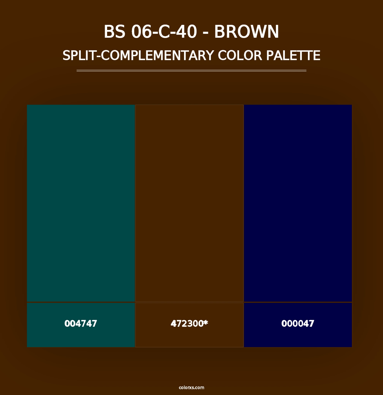 BS 06-C-40 - Brown - Split-Complementary Color Palette