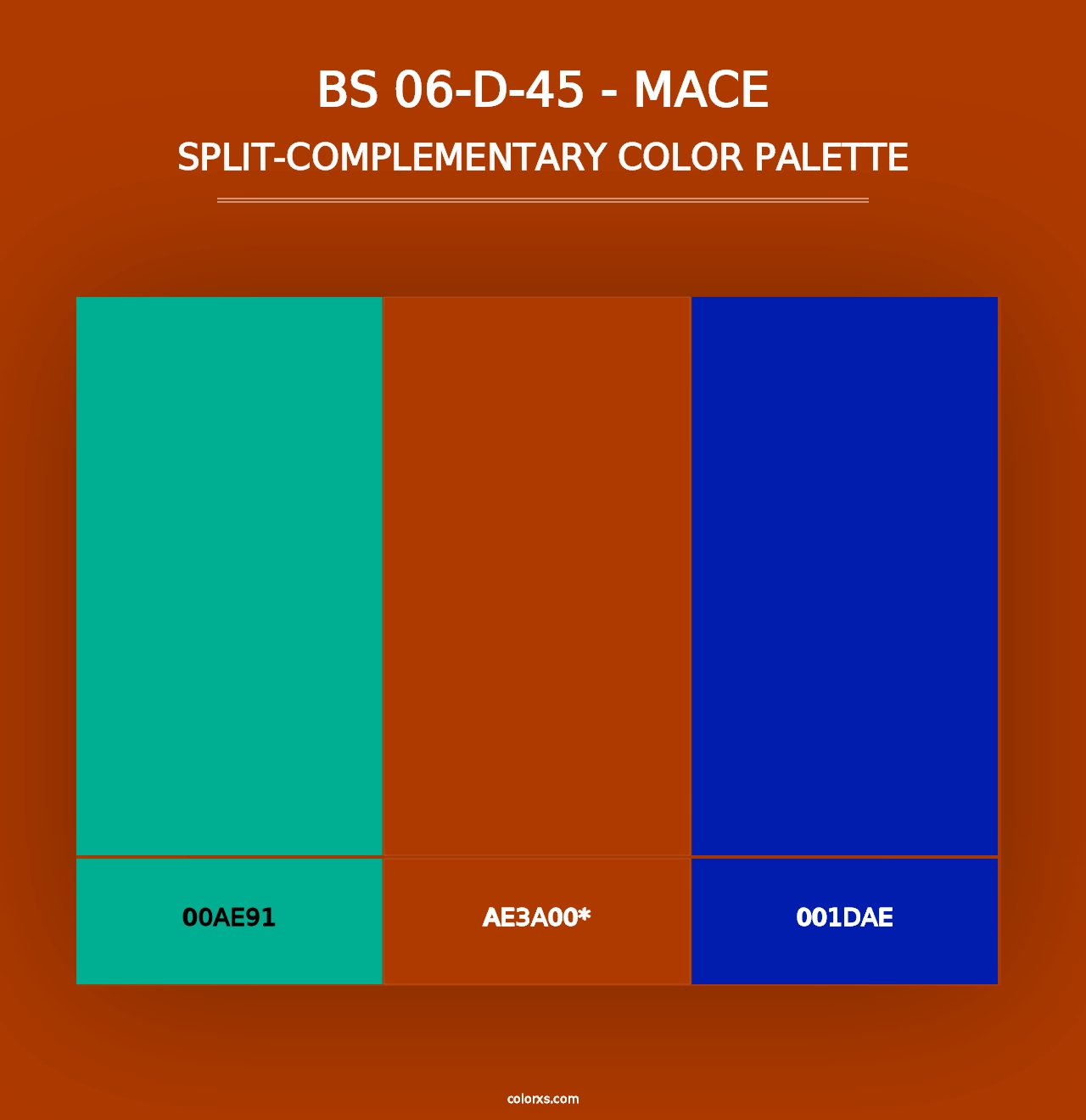 BS 06-D-45 - Mace - Split-Complementary Color Palette