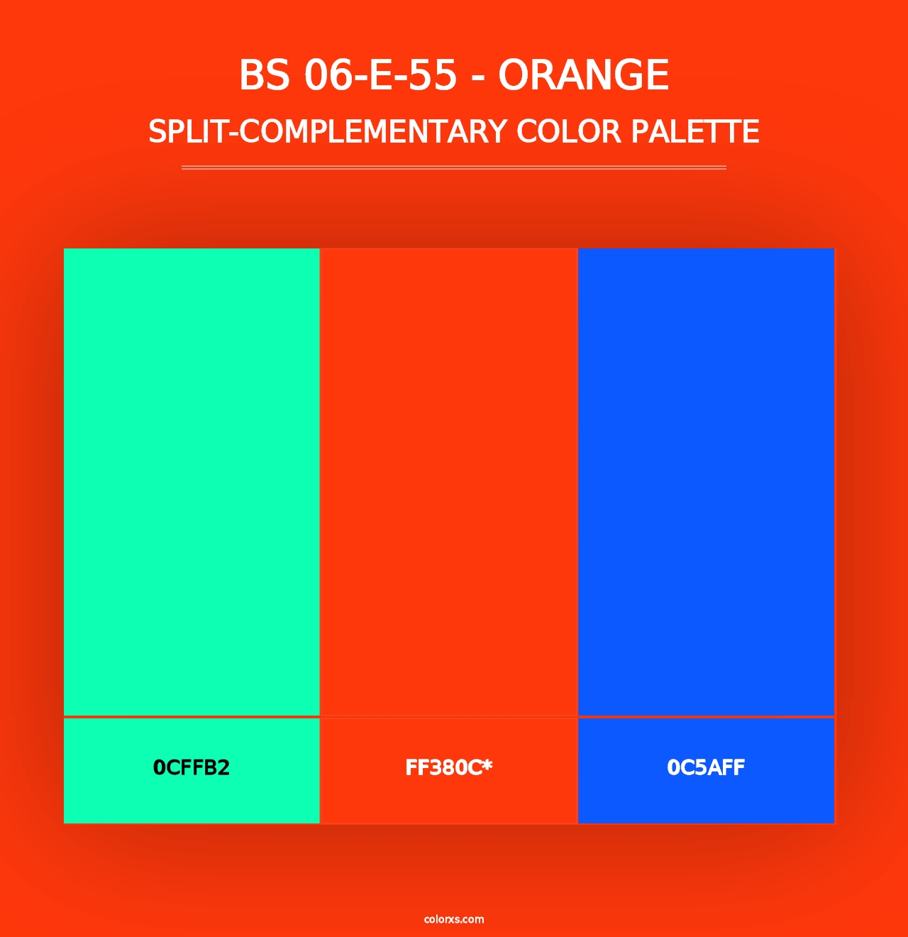 BS 06-E-55 - Orange - Split-Complementary Color Palette