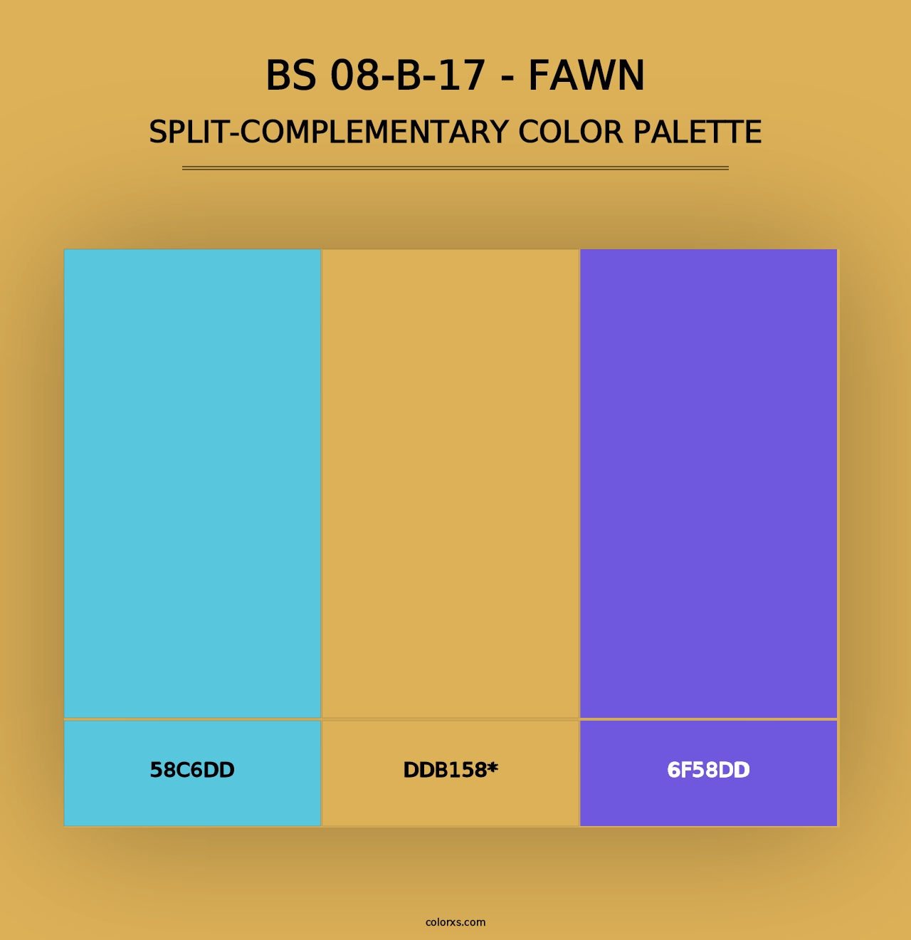 BS 08-B-17 - Fawn - Split-Complementary Color Palette