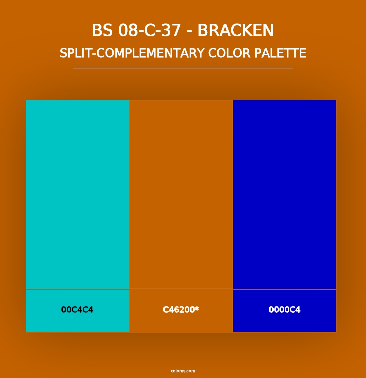 BS 08-C-37 - Bracken - Split-Complementary Color Palette