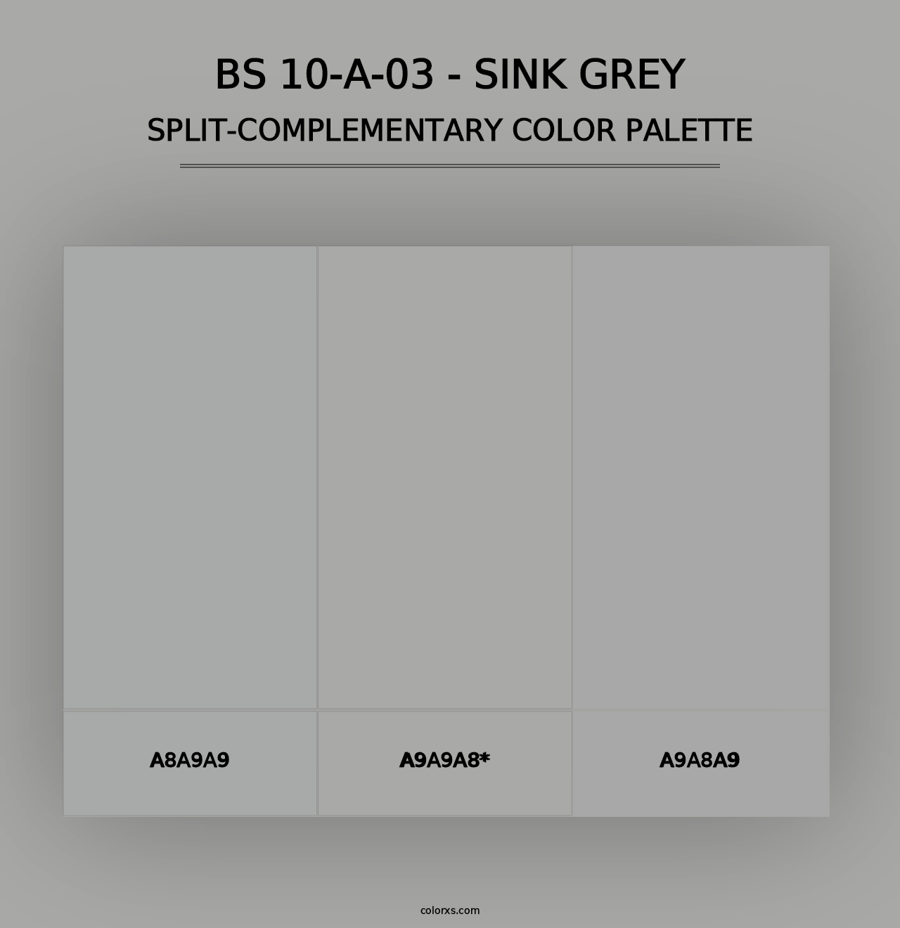 BS 10-A-03 - Sink Grey - Split-Complementary Color Palette