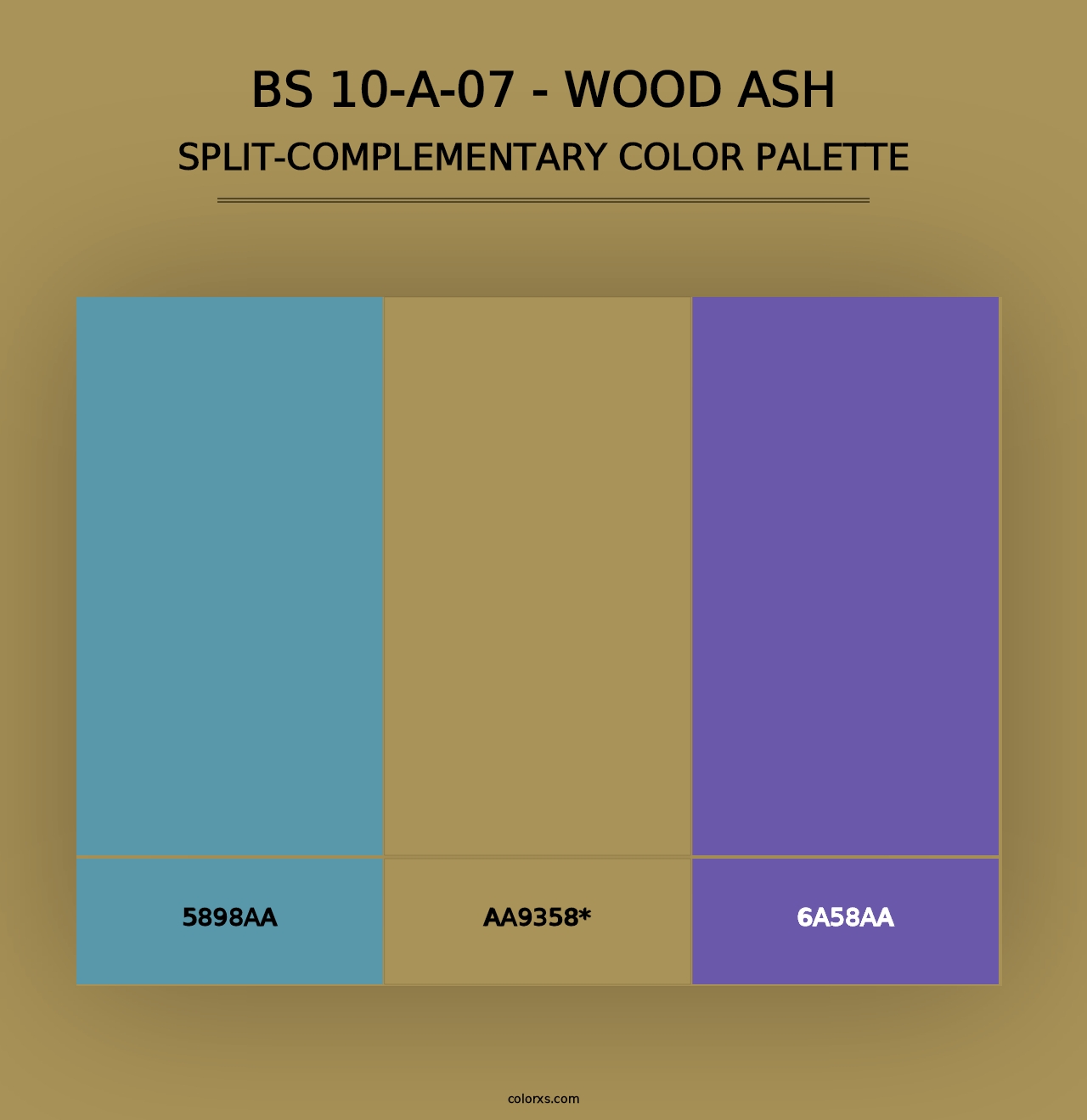 BS 10-A-07 - Wood Ash - Split-Complementary Color Palette