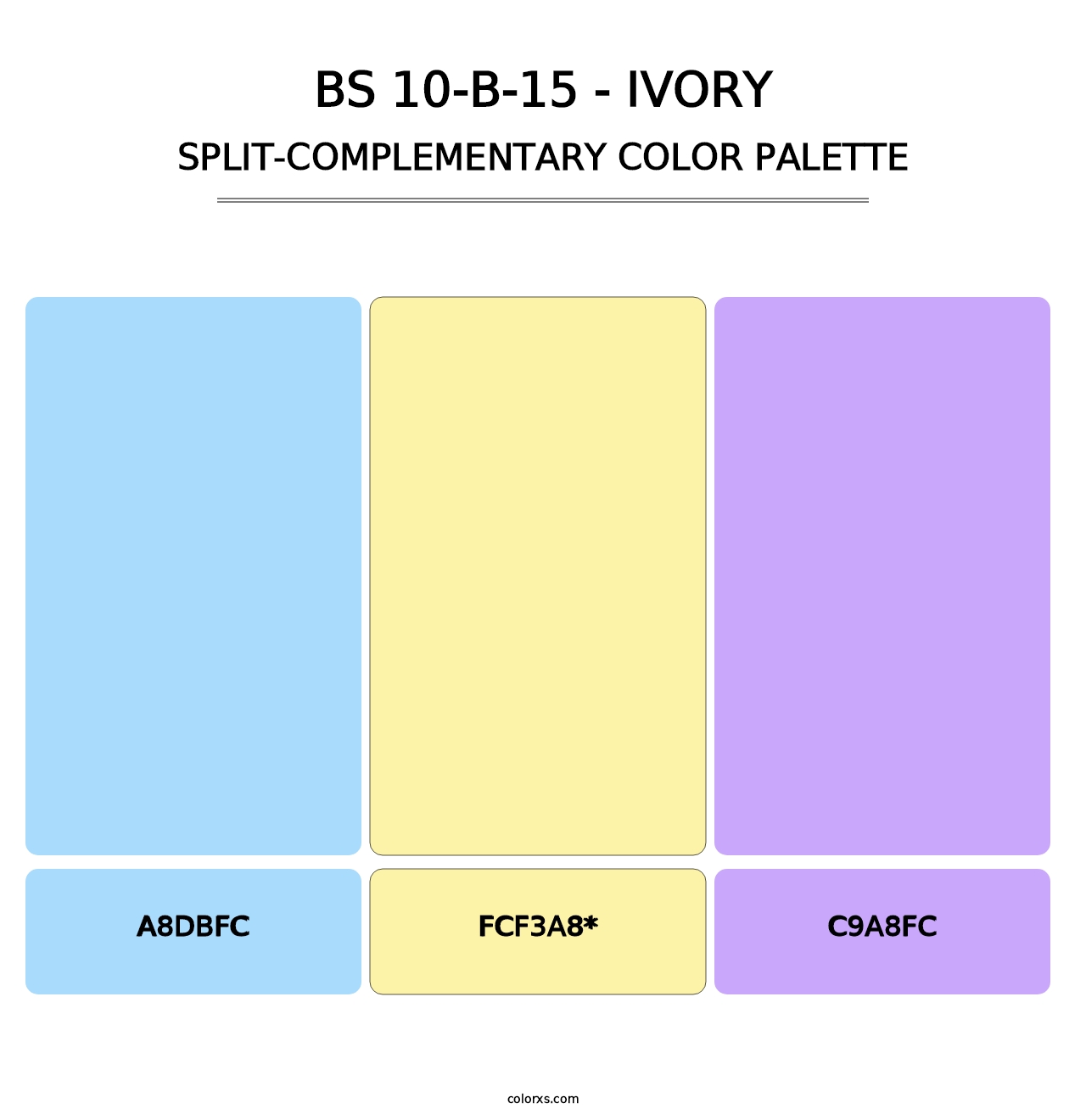 BS 10-B-15 - Ivory - Split-Complementary Color Palette