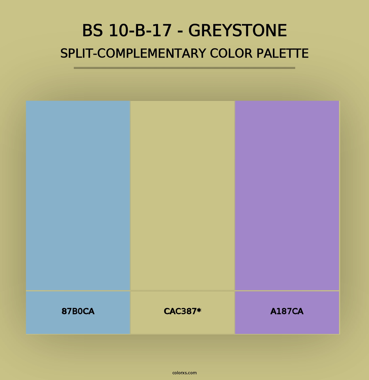 BS 10-B-17 - Greystone - Split-Complementary Color Palette