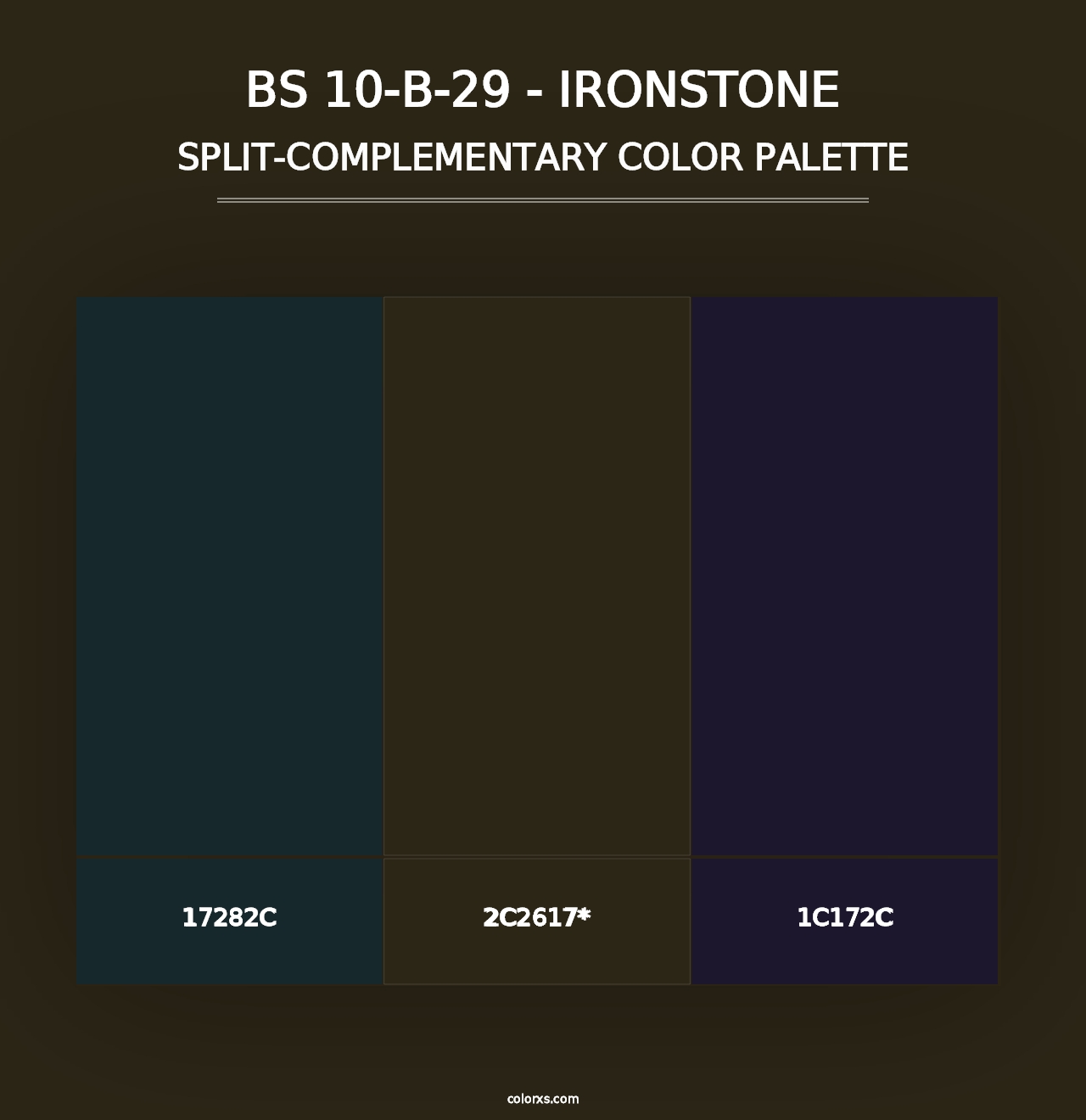 BS 10-B-29 - Ironstone - Split-Complementary Color Palette