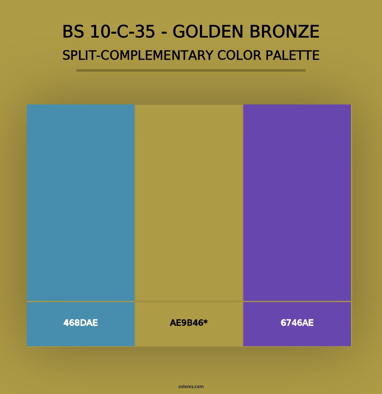 BS 10-C-35 - Golden Bronze - Split-Complementary Color Palette