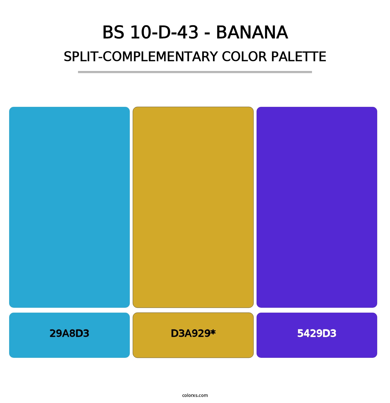 BS 10-D-43 - Banana - Split-Complementary Color Palette