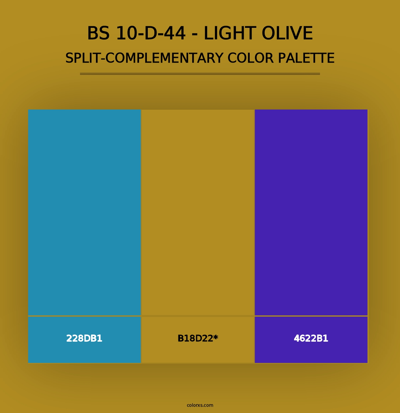 BS 10-D-44 - Light Olive - Split-Complementary Color Palette