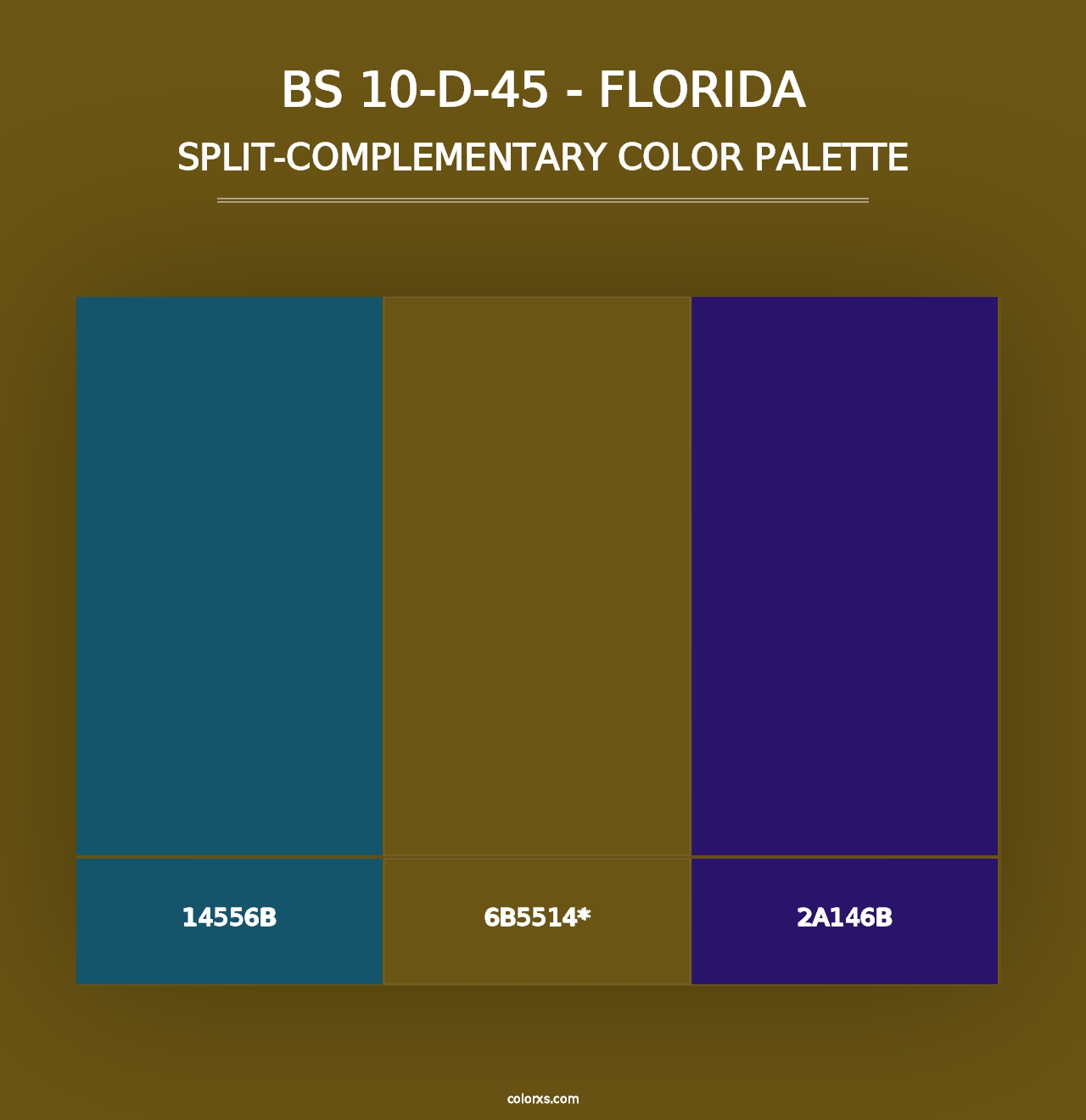 BS 10-D-45 - Florida - Split-Complementary Color Palette