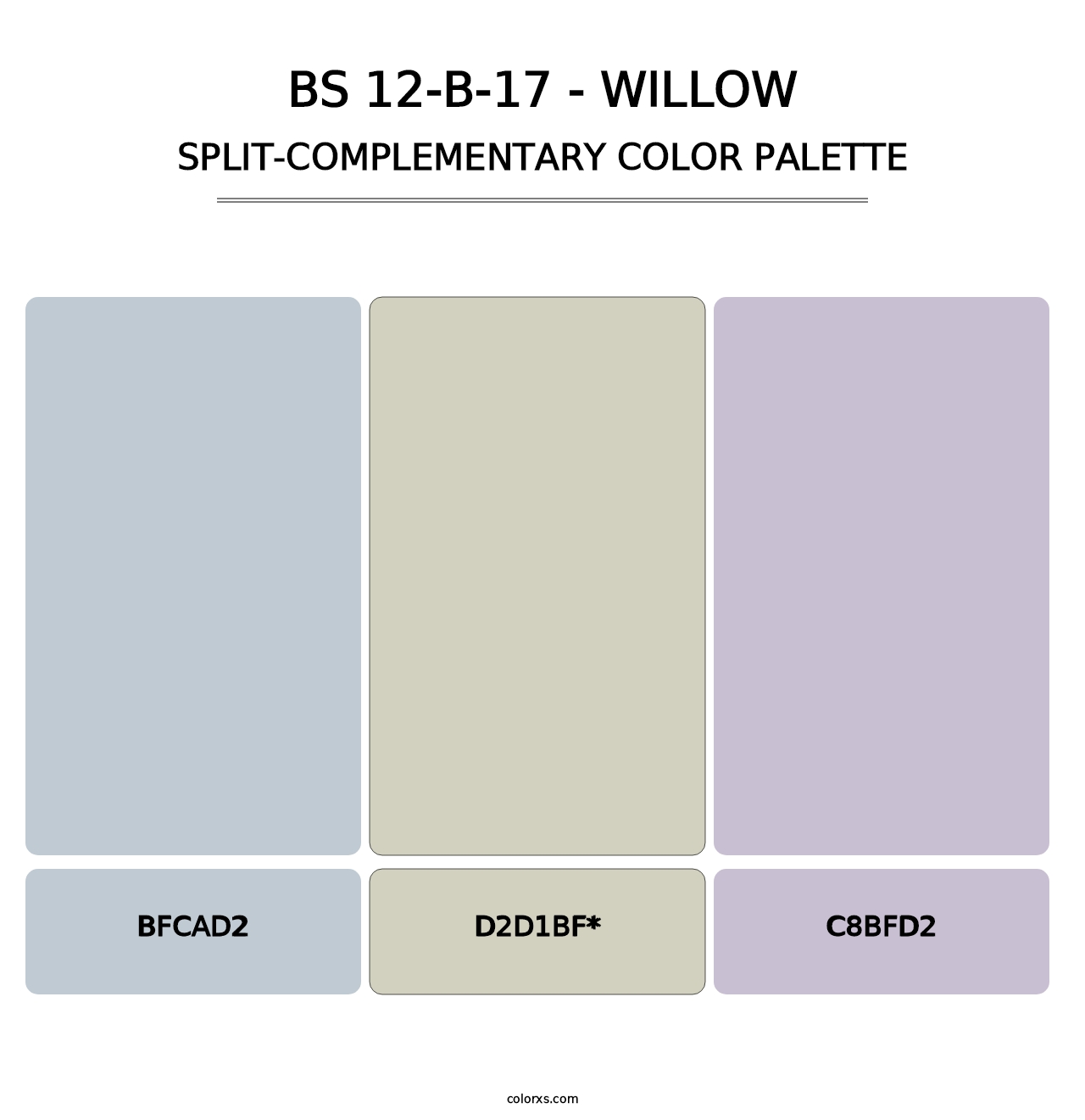 BS 12-B-17 - Willow - Split-Complementary Color Palette