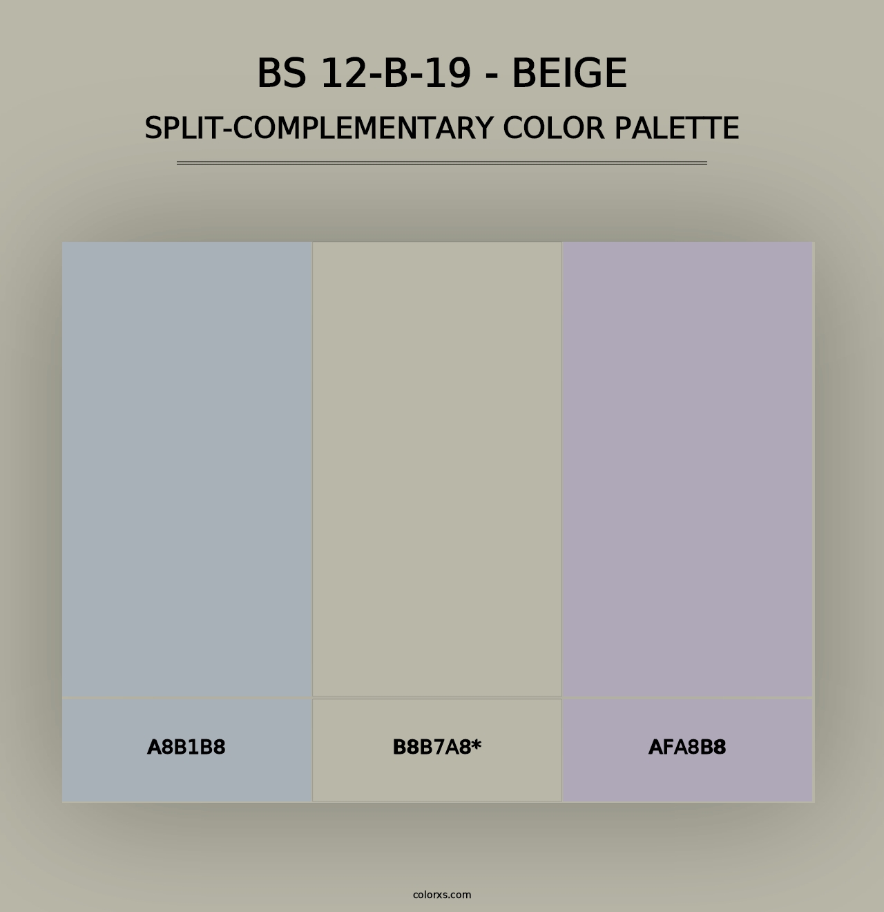 BS 12-B-19 - Beige - Split-Complementary Color Palette