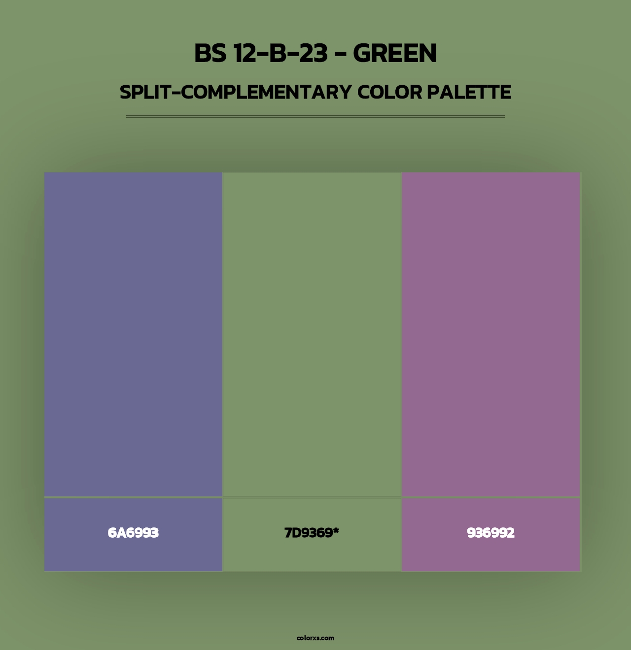 BS 12-B-23 - Green - Split-Complementary Color Palette