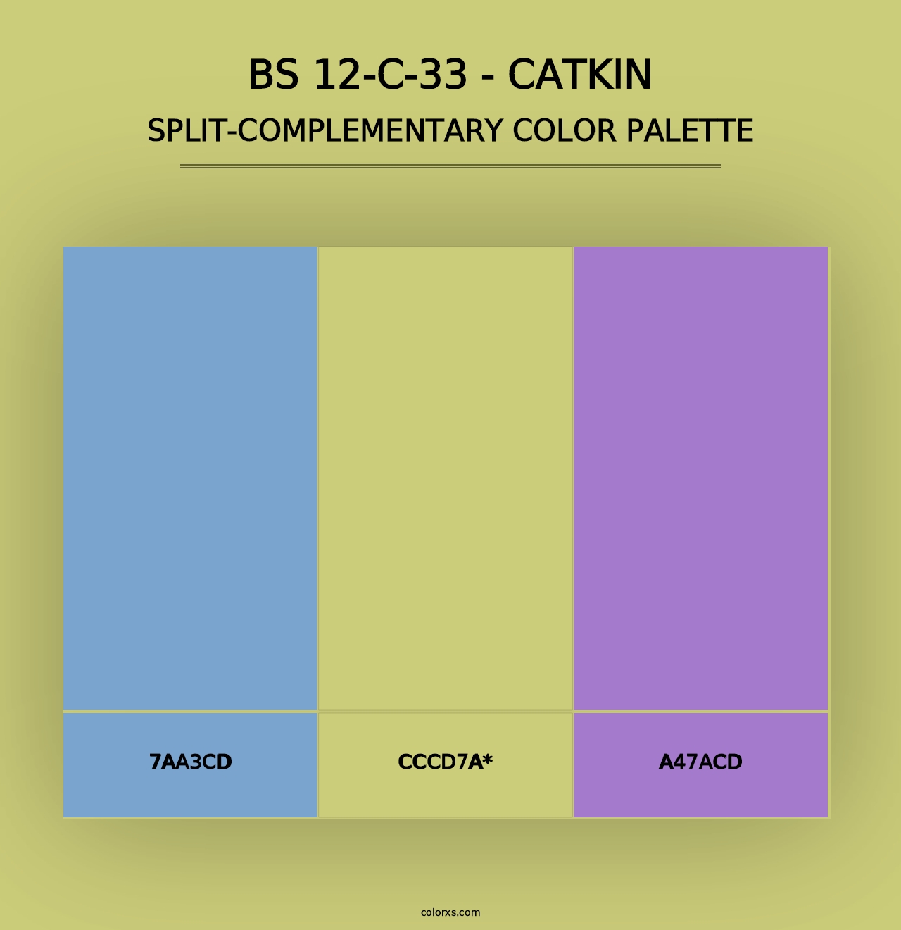 BS 12-C-33 - Catkin - Split-Complementary Color Palette