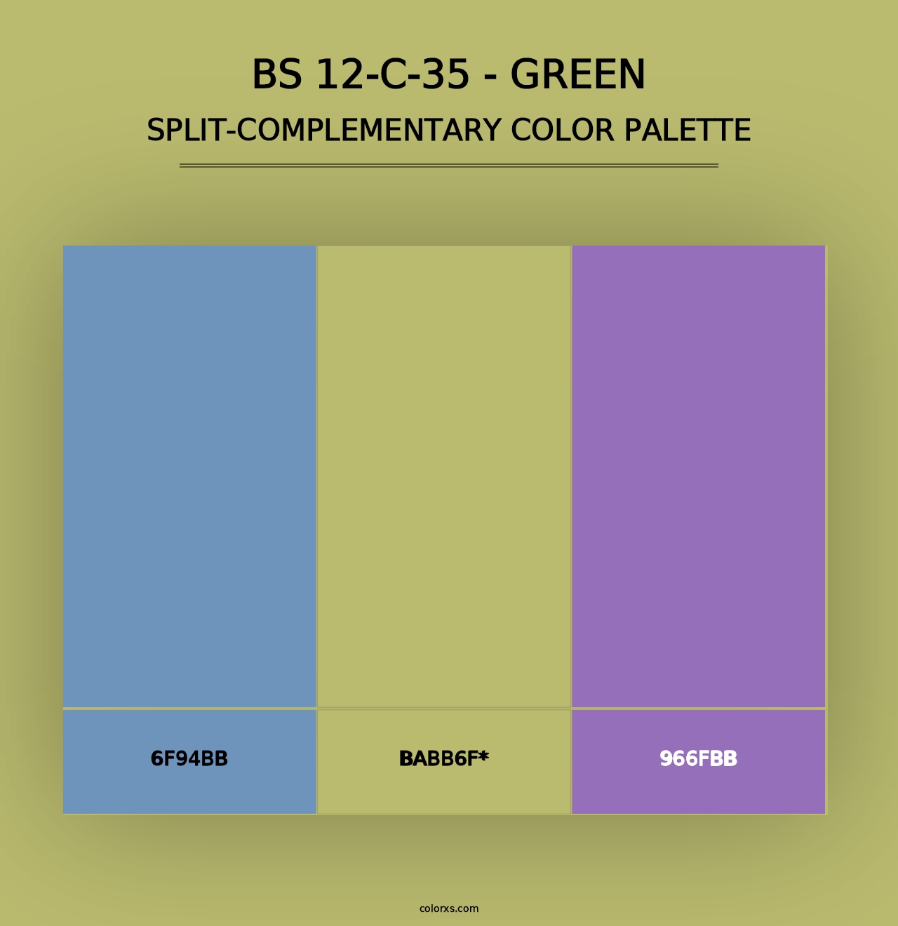 BS 12-C-35 - Green - Split-Complementary Color Palette