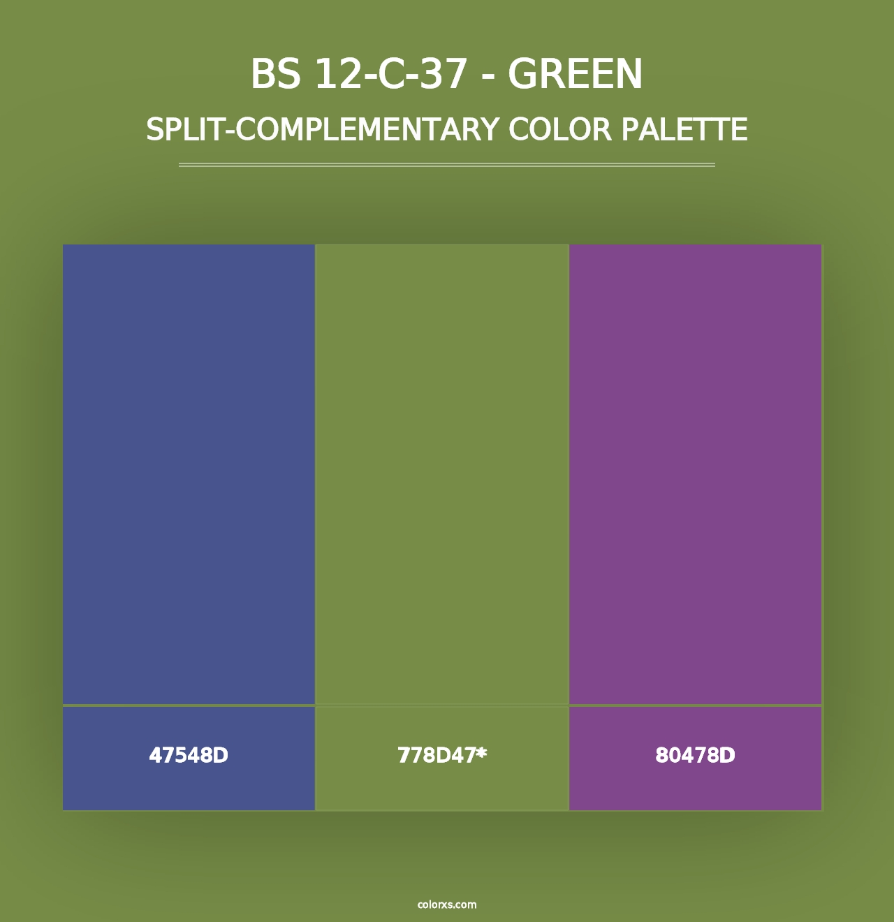 BS 12-C-37 - Green - Split-Complementary Color Palette