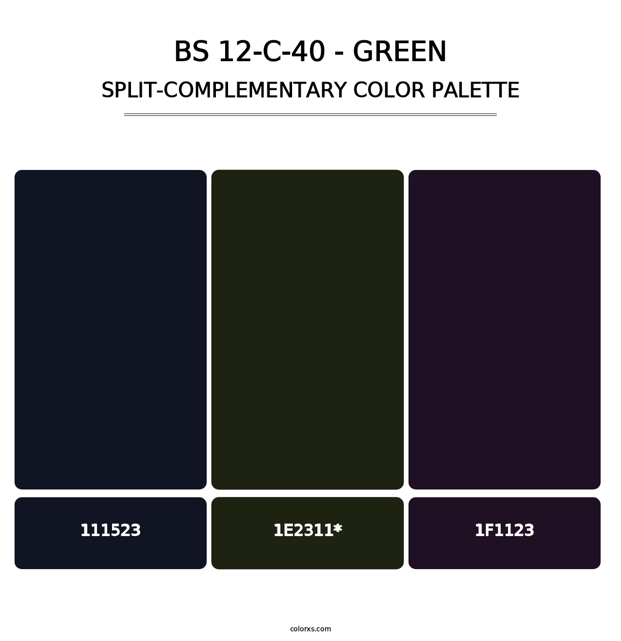 BS 12-C-40 - Green - Split-Complementary Color Palette