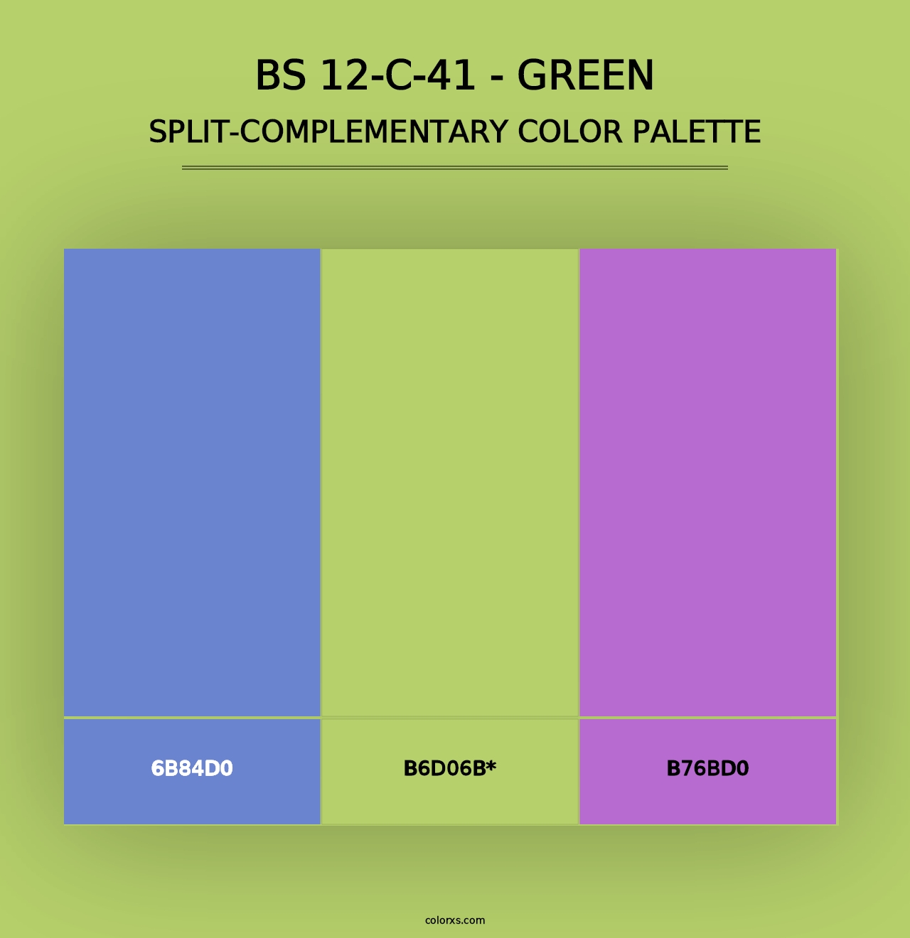 BS 12-C-41 - Green - Split-Complementary Color Palette