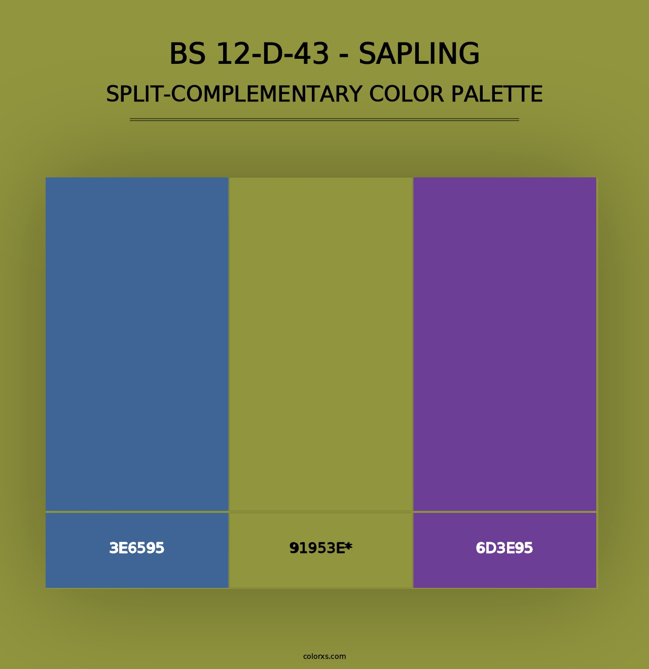 BS 12-D-43 - Sapling - Split-Complementary Color Palette