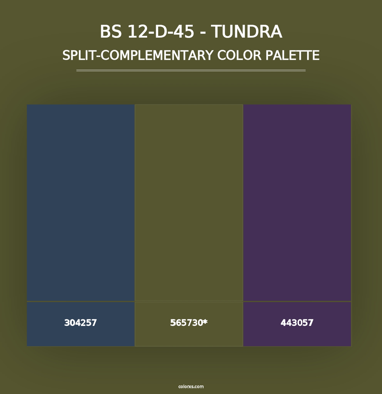 BS 12-D-45 - Tundra - Split-Complementary Color Palette