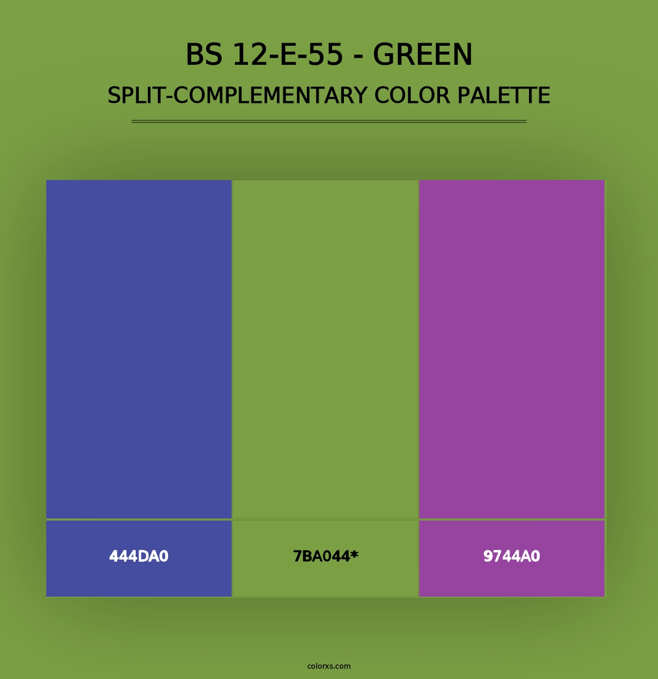 BS 12-E-55 - Green - Split-Complementary Color Palette