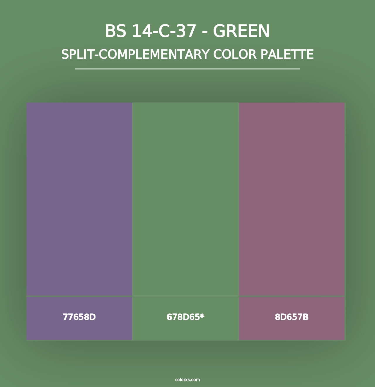 BS 14-C-37 - Green - Split-Complementary Color Palette