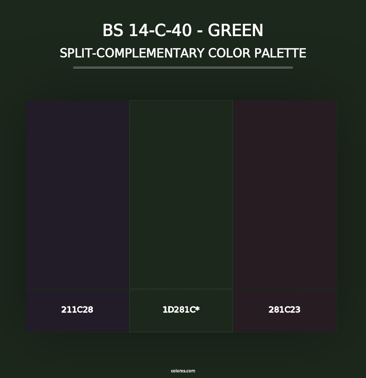 BS 14-C-40 - Green - Split-Complementary Color Palette