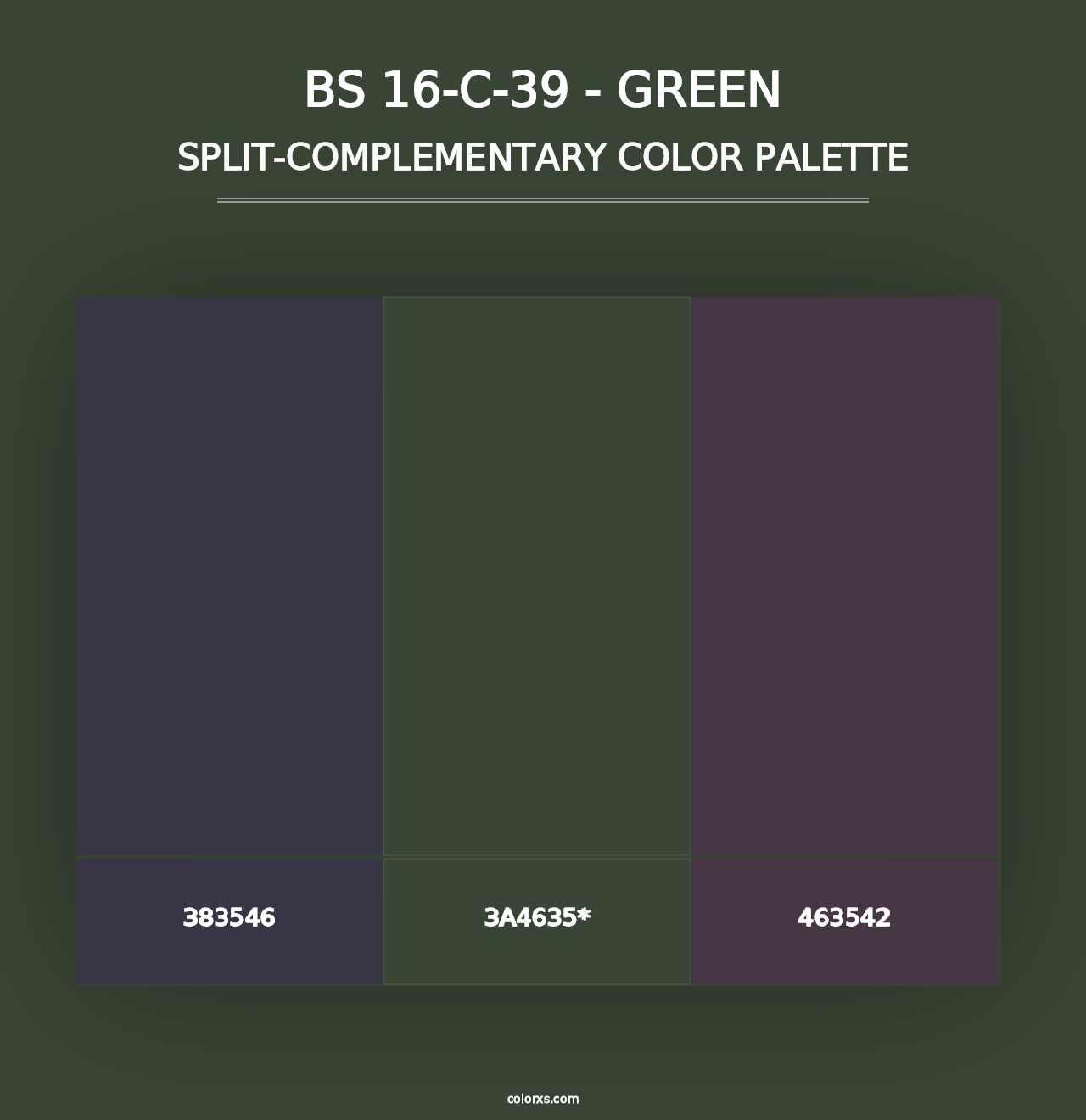 BS 16-C-39 - Green - Split-Complementary Color Palette