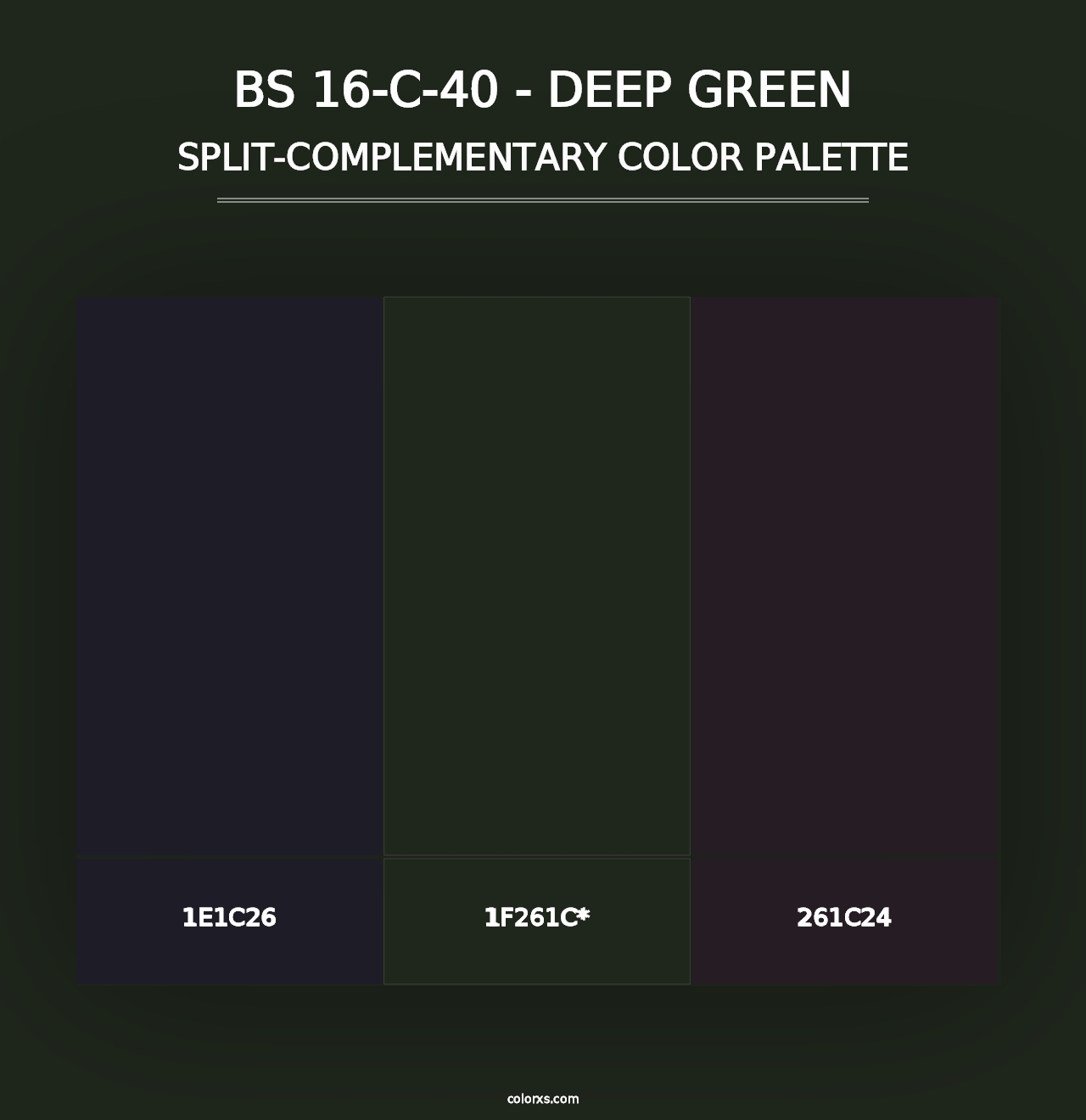 BS 16-C-40 - Deep Green - Split-Complementary Color Palette