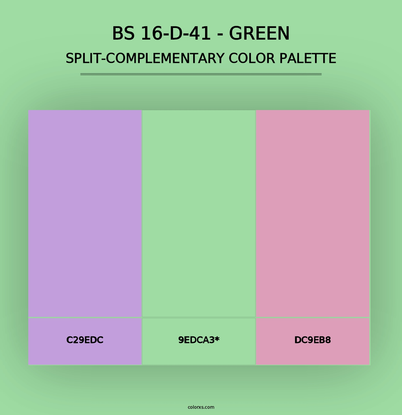 BS 16-D-41 - Green - Split-Complementary Color Palette