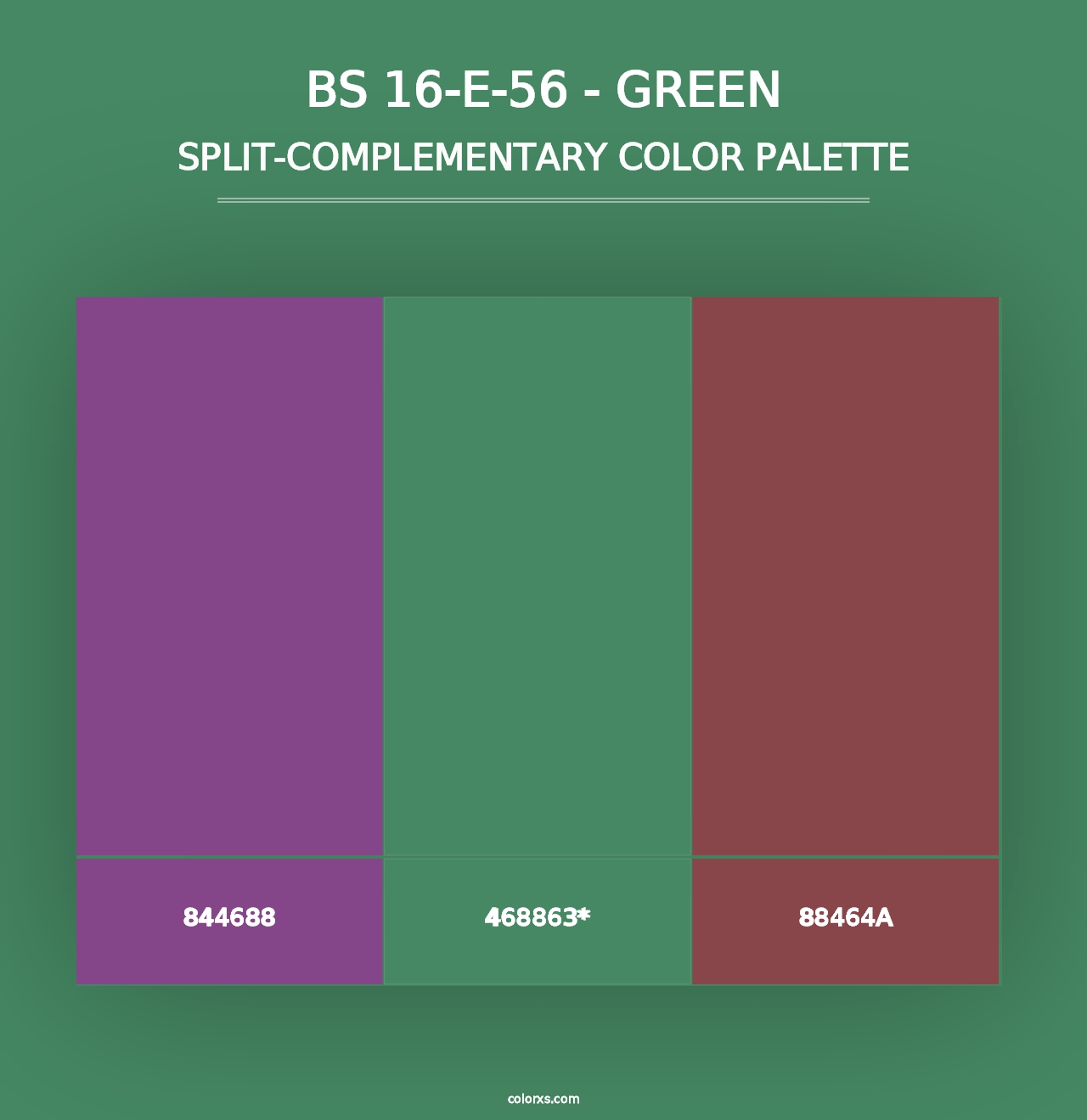 BS 16-E-56 - Green - Split-Complementary Color Palette