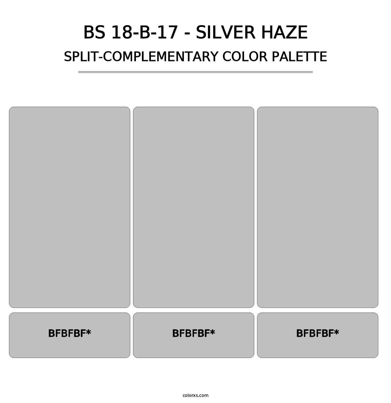 BS 18-B-17 - Silver Haze - Split-Complementary Color Palette