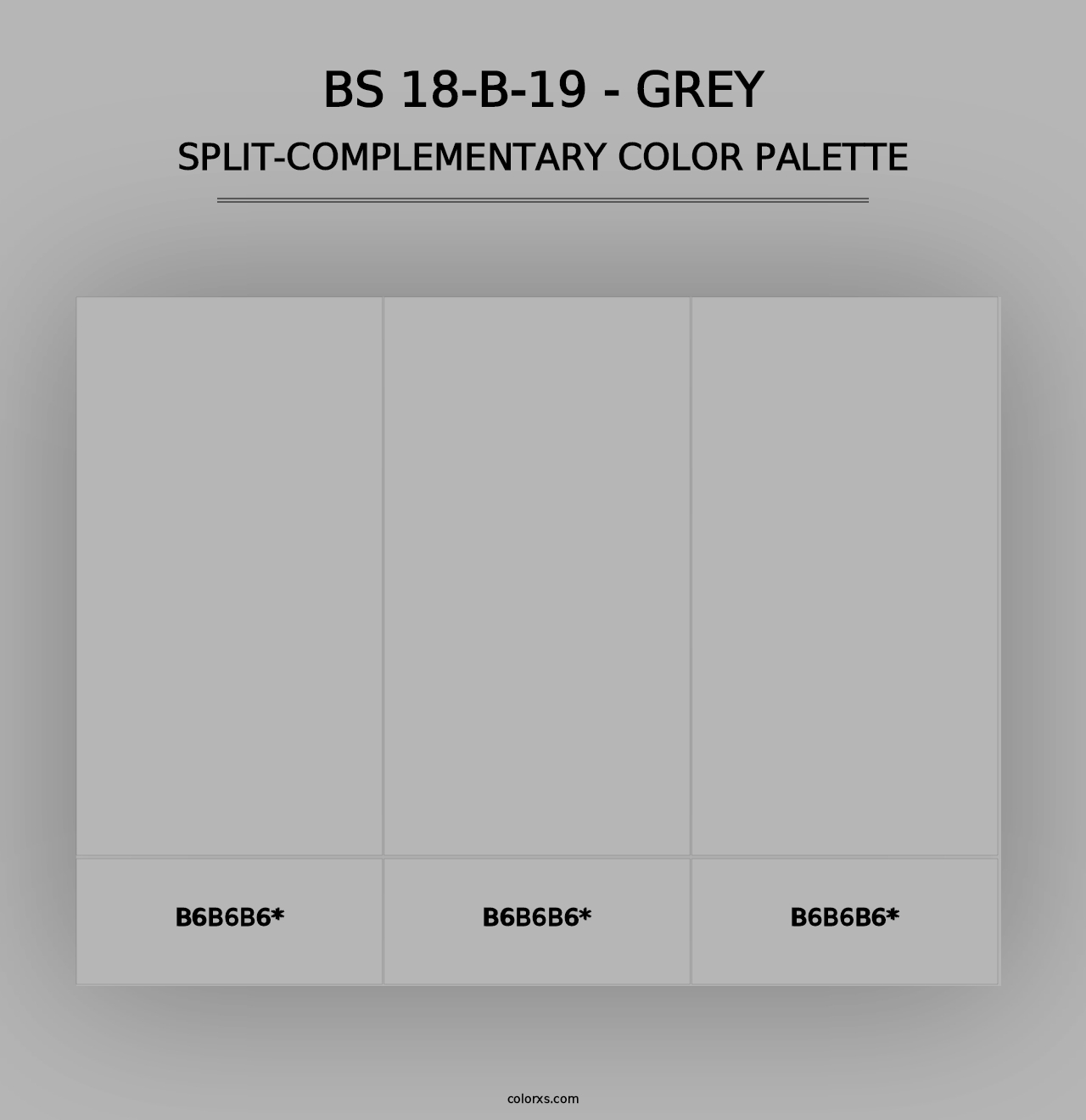 BS 18-B-19 - Grey - Split-Complementary Color Palette